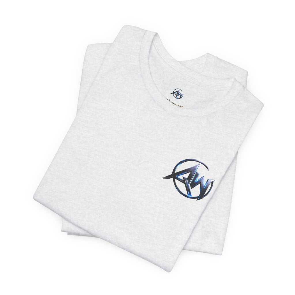 Authentic Cyber Crest Emblem AW Logo Americanwolf Brand Signature Series Soft T-Shirt