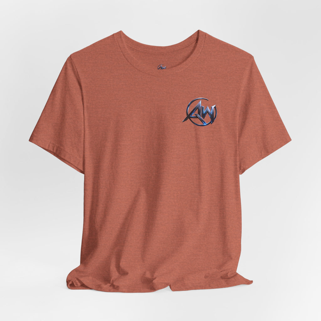 Authentic Cyber Crest Emblem AW Logo Americanwolf Brand Signature Series Soft T-Shirt