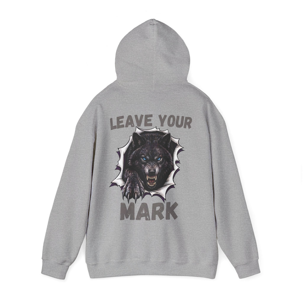 Black Wolf Hoodie "Leave Your Mark" Cyber Crest AW Signature Emblem Pullover drawstring Sweater
