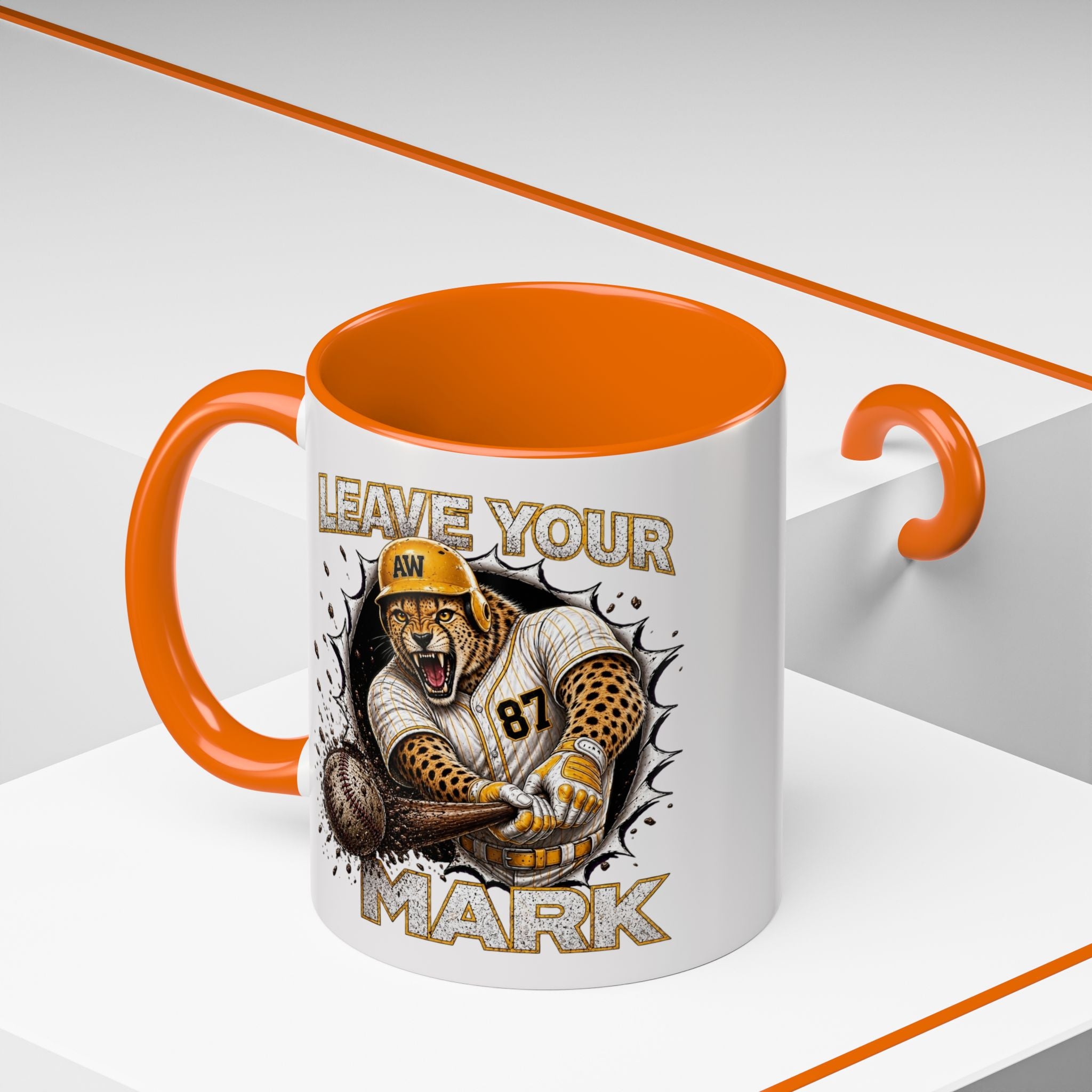 Hyena Baseball Leave Your Mark Baseball Sports Ceramic Accent Coffee Mug