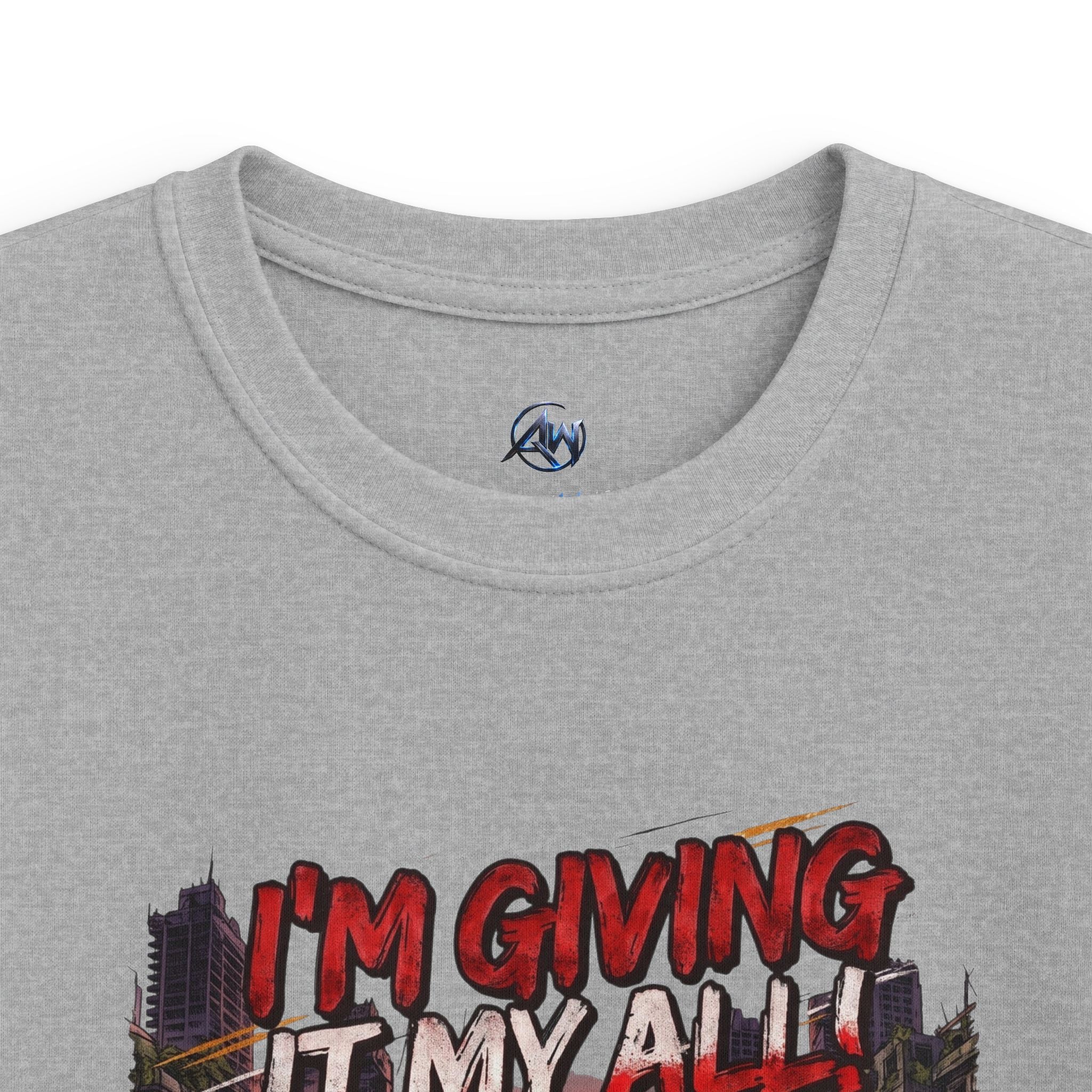Kids Racing T-Shirt "I'm Giving It My All – Leave Your Mark"