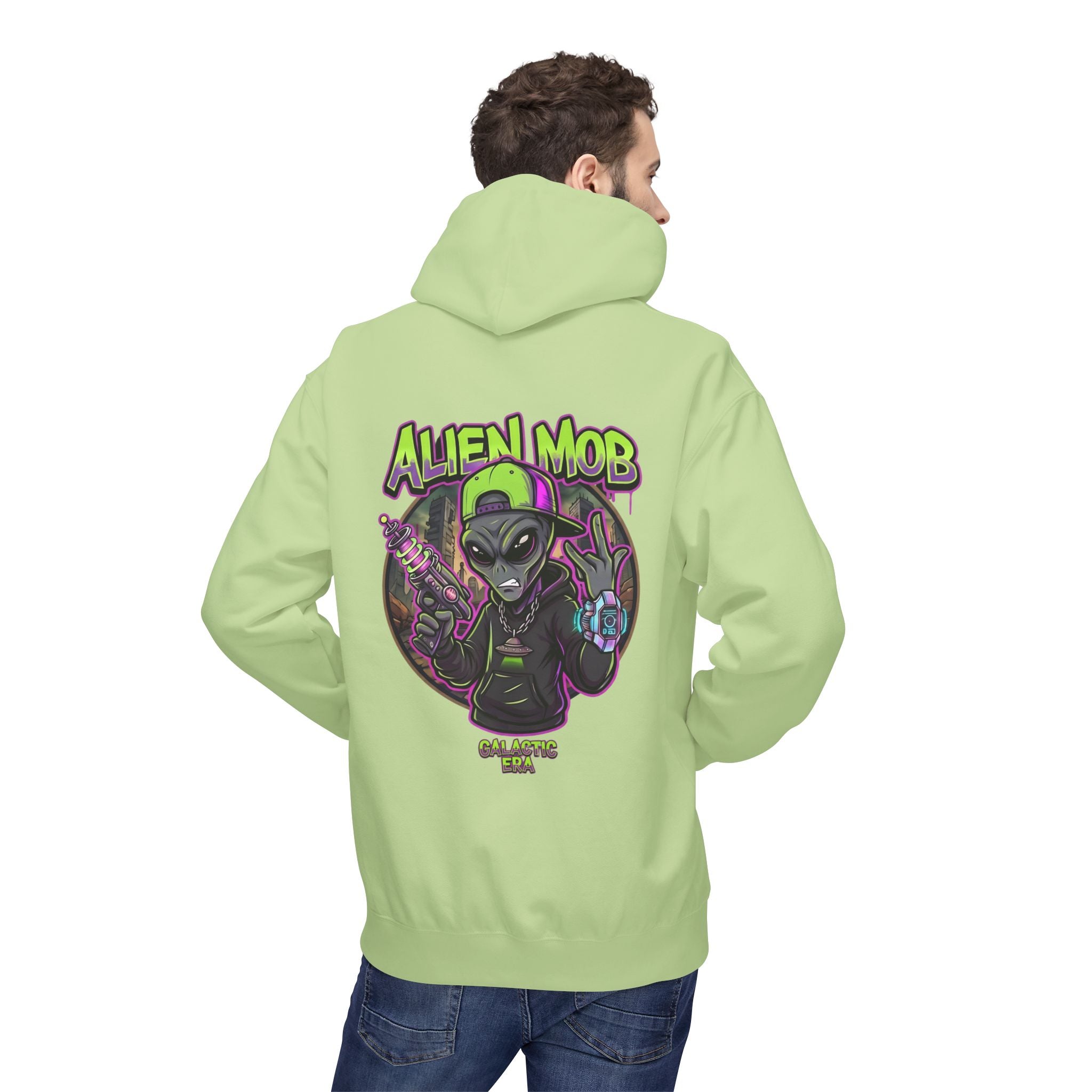 Alien Mob Galactic Era Graphic Alien Hip Hop Pullover Hoodie