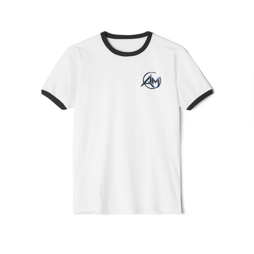 Americanwolf-AM Brand Signature Logo Vintage Ringer T-Shirt
