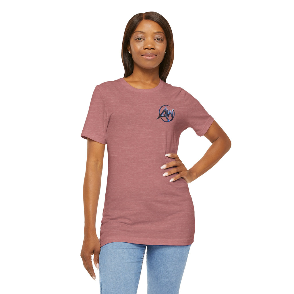 Authentic Cyber Crest Emblem AW Logo Americanwolf Brand Signature Series Soft T-Shirt