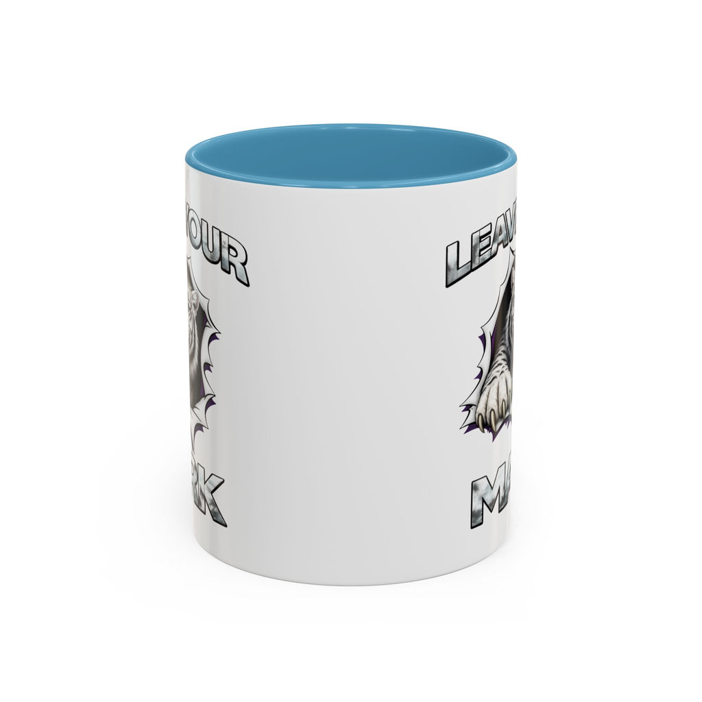 Wild White Tiger "Leave Your Mark" Fierce Animal Accent Coffee Mug