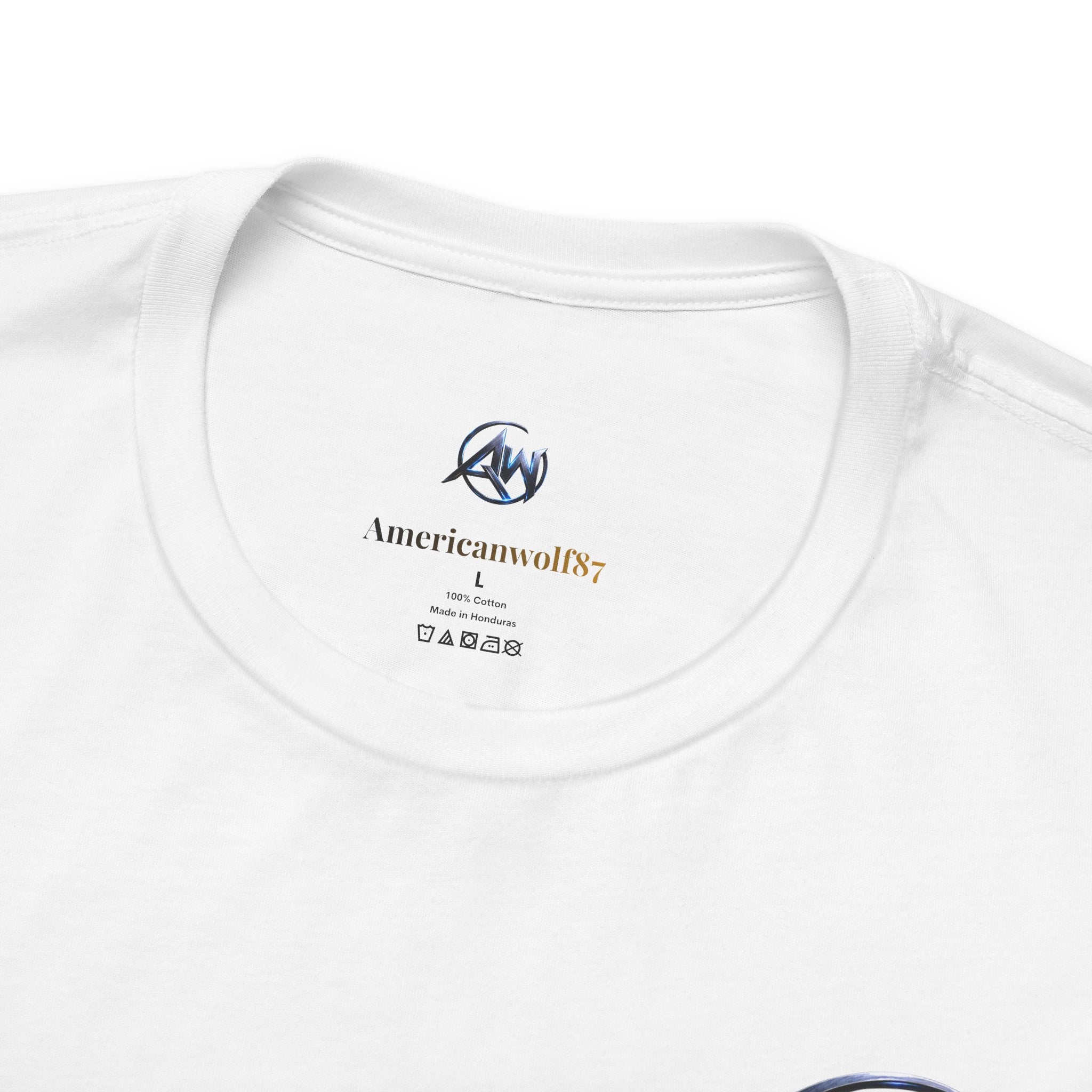 Authentic Cyber Crest Emblem AW Logo Americanwolf Brand Signature Series Soft T-Shirt