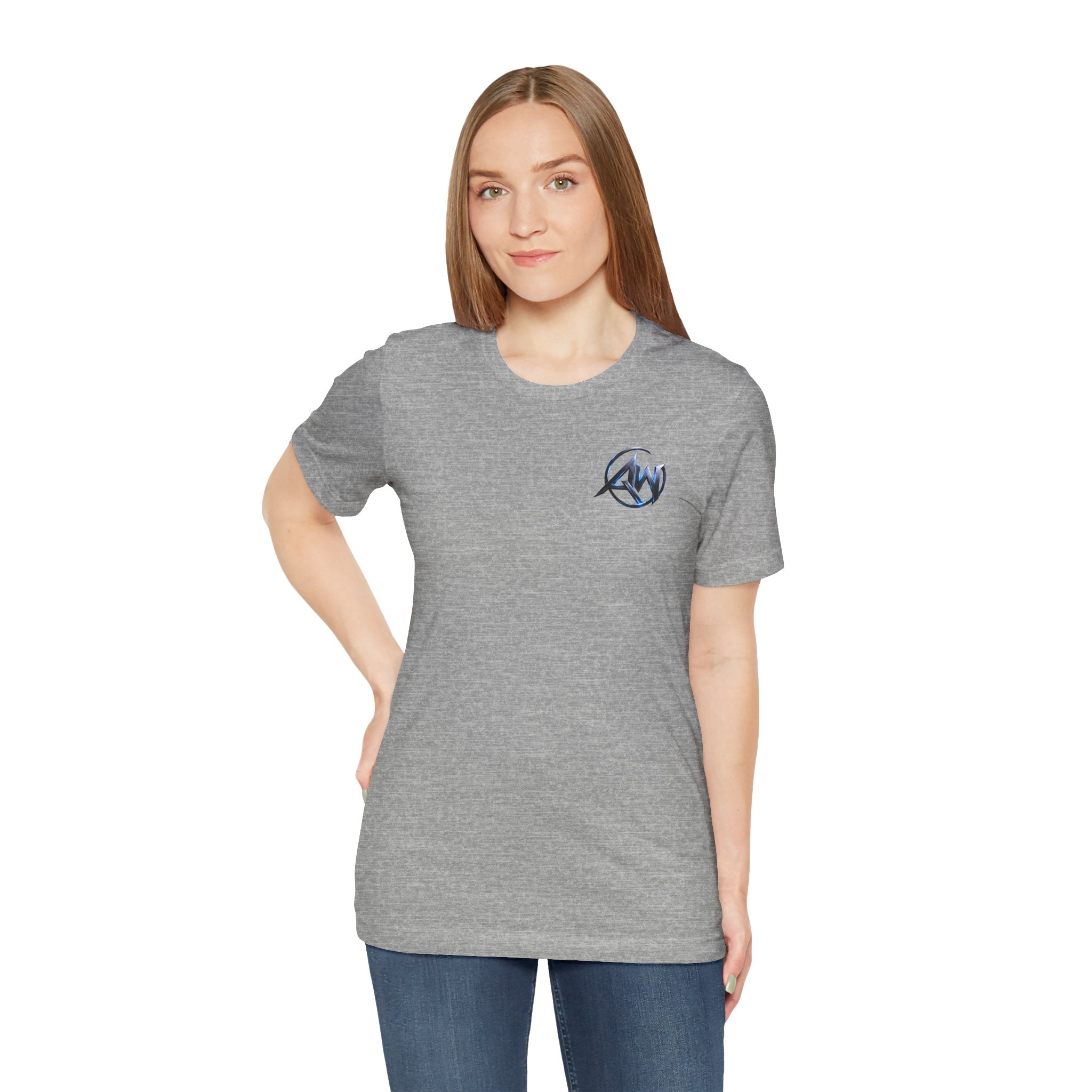 Authentic Cyber Crest Emblem AW Logo Americanwolf Brand Signature Series Soft T-Shirt