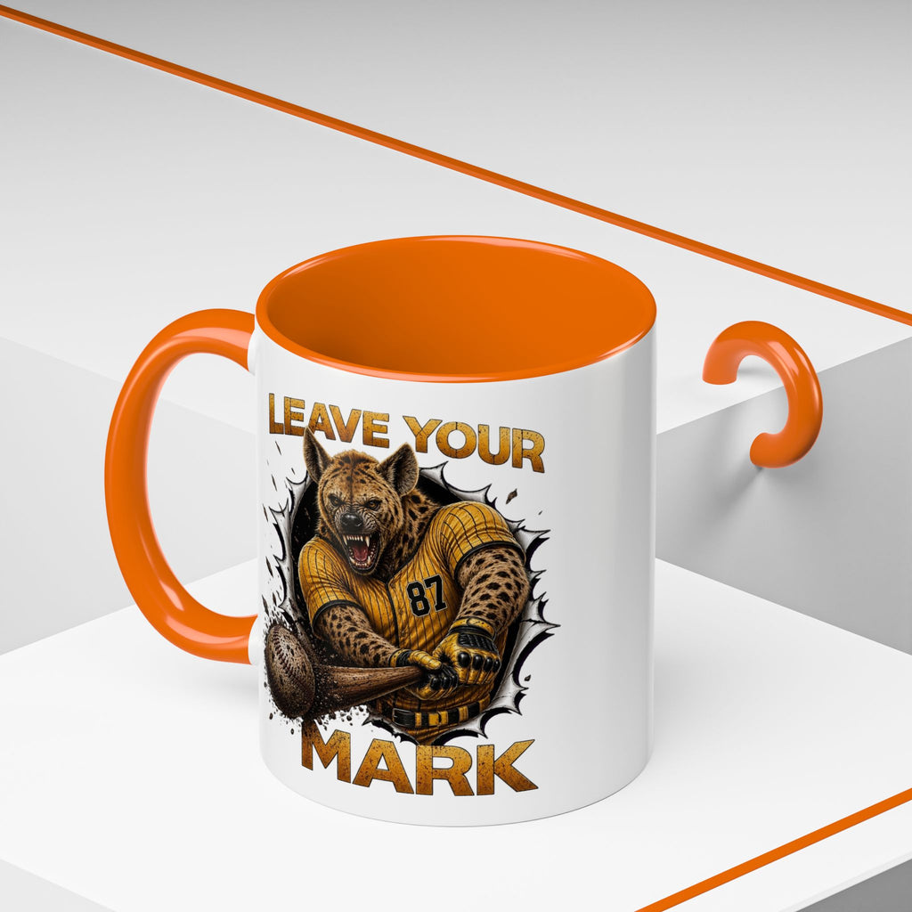 Wild Hyena Baseball  "Leave Your Mark" Fierce Animal Sports Accent Coffee Mug