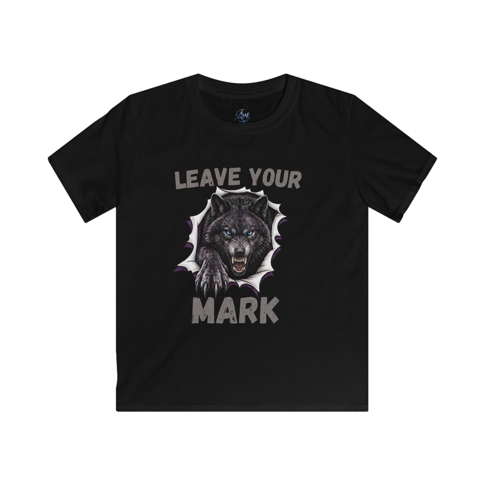 Kids "Leave Your Mark"  Fierce Wolf Graphic Tee