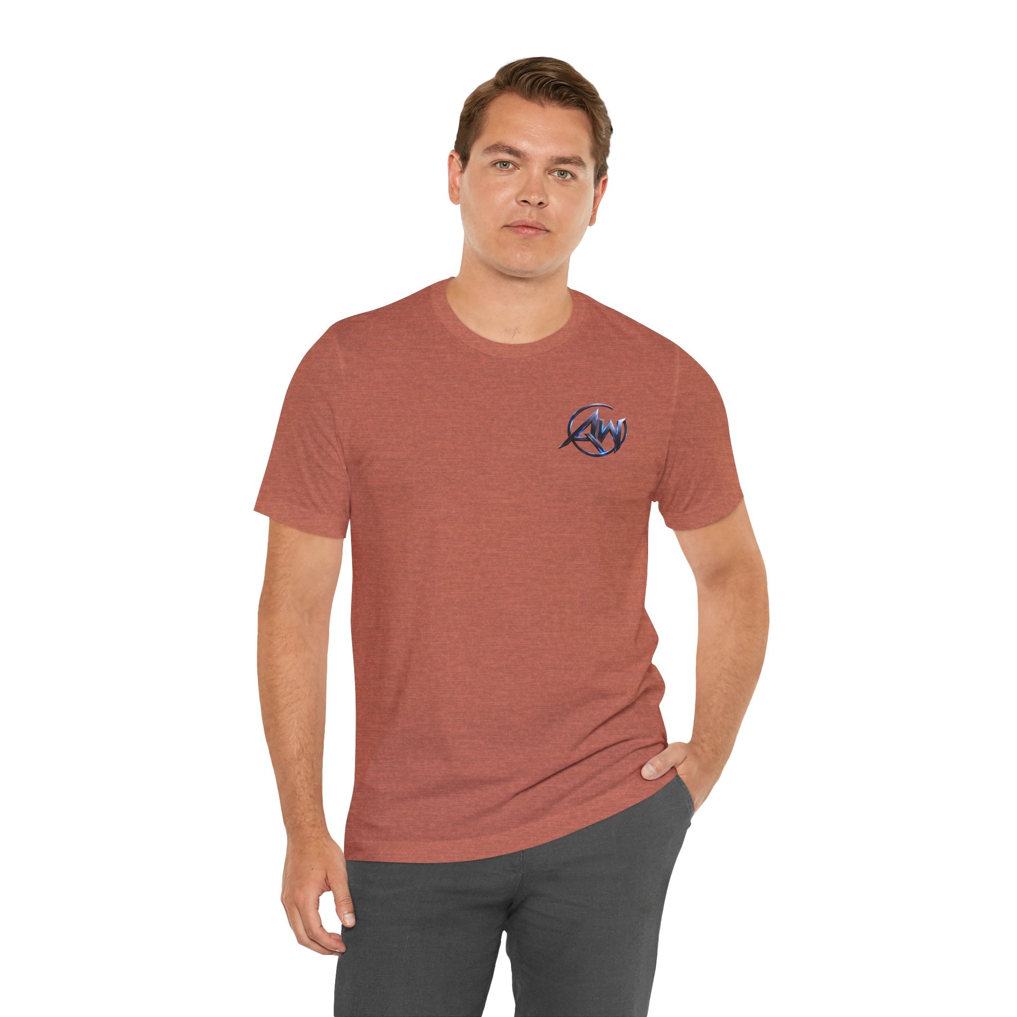 Authentic Cyber Crest Emblem AW Logo Americanwolf Brand Signature Series Soft T-Shirt