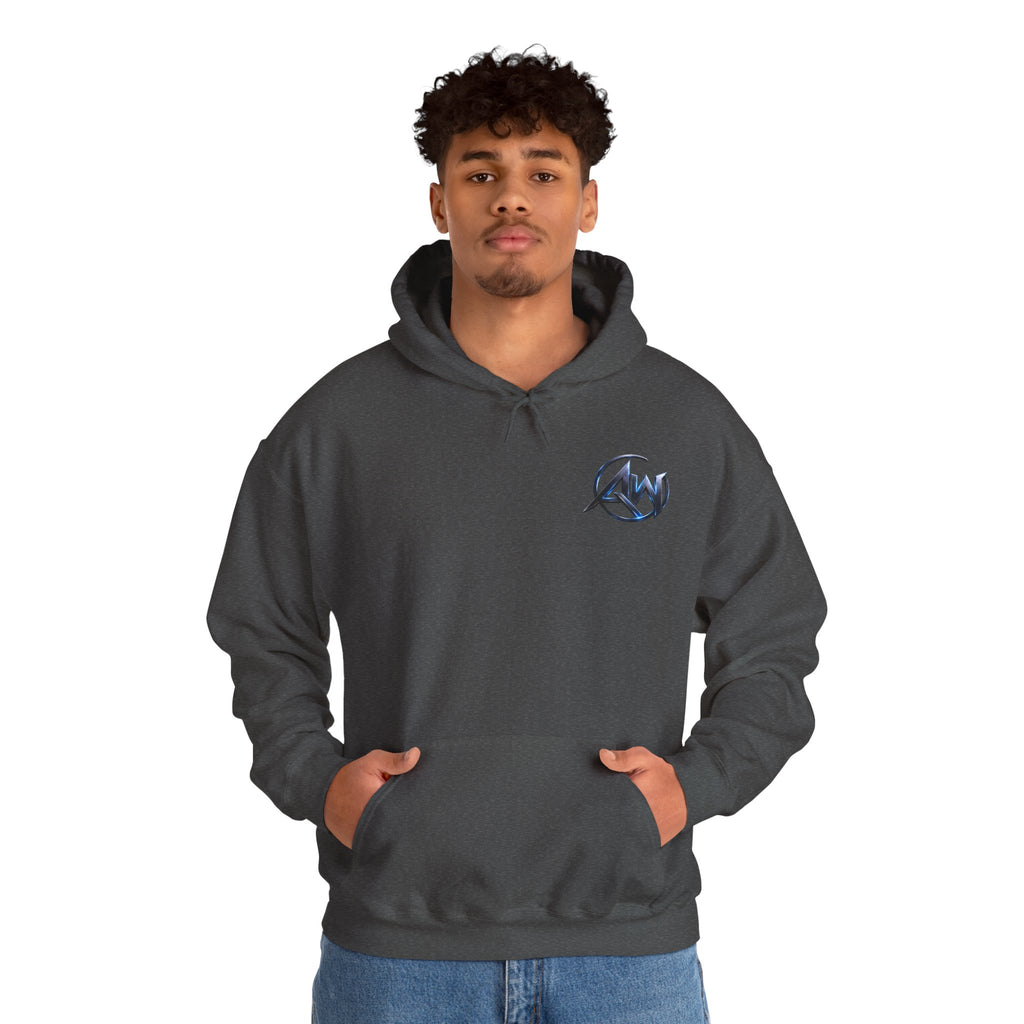 Black Wolf Hoodie "Leave Your Mark" Cyber Crest AW Signature Emblem Pullover drawstring Sweater