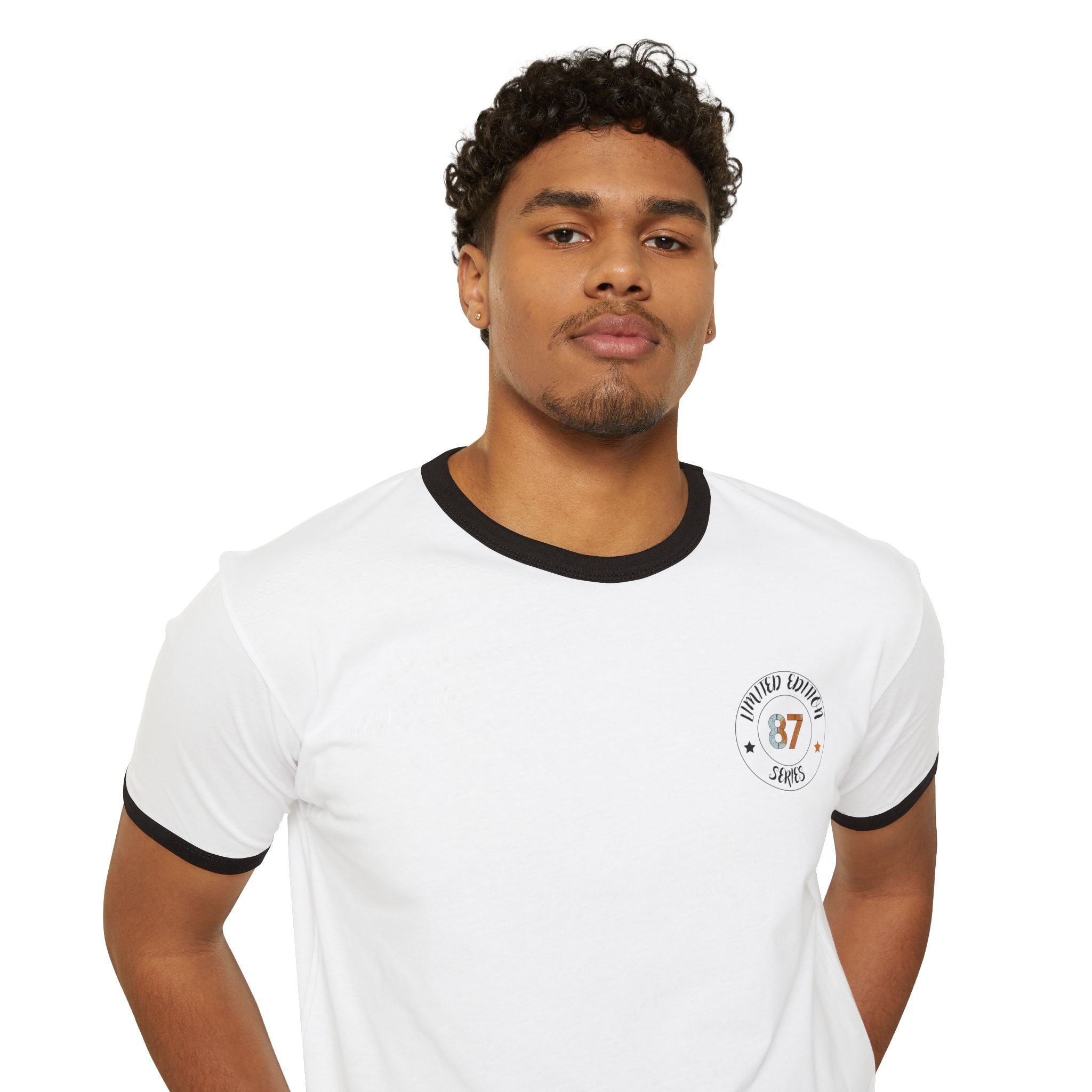 Black Graphic Wolf Ringer T-Shirt "Leave Your Mark" 87 Series Limited Edition