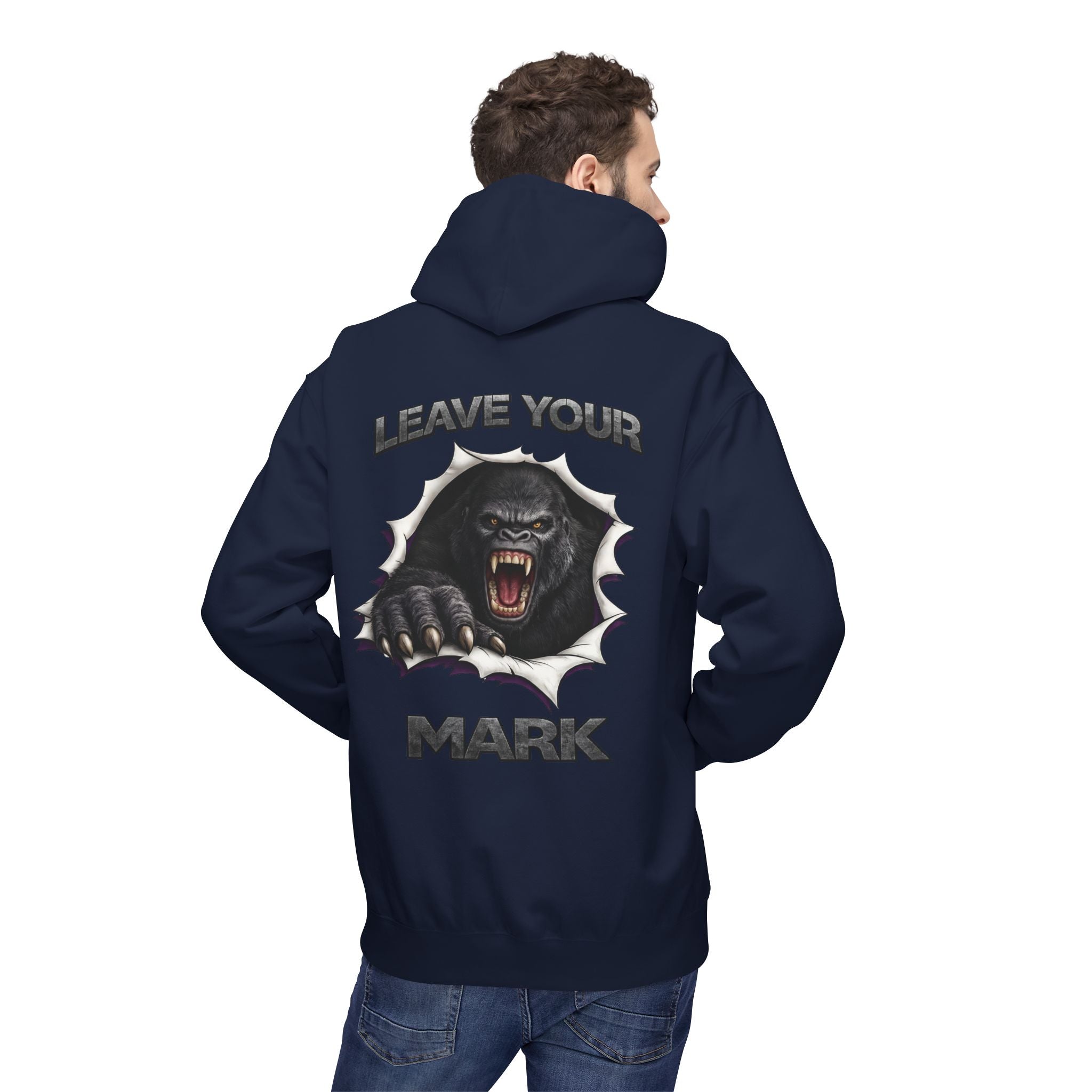 Gorilla 'Leave Your Mark'  Bold Graphic Cyber Crest AW Signature Emblem Fleece Pullover