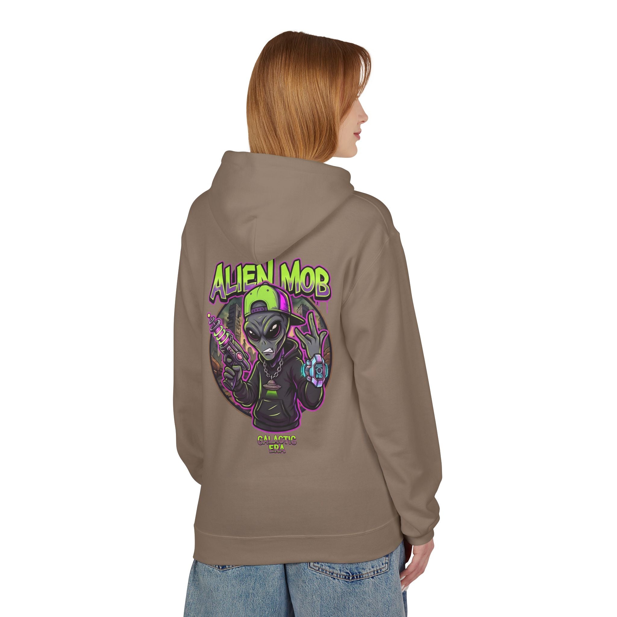 Alien Mob Galactic Era Graphic Alien Hip Hop Pullover Hoodie