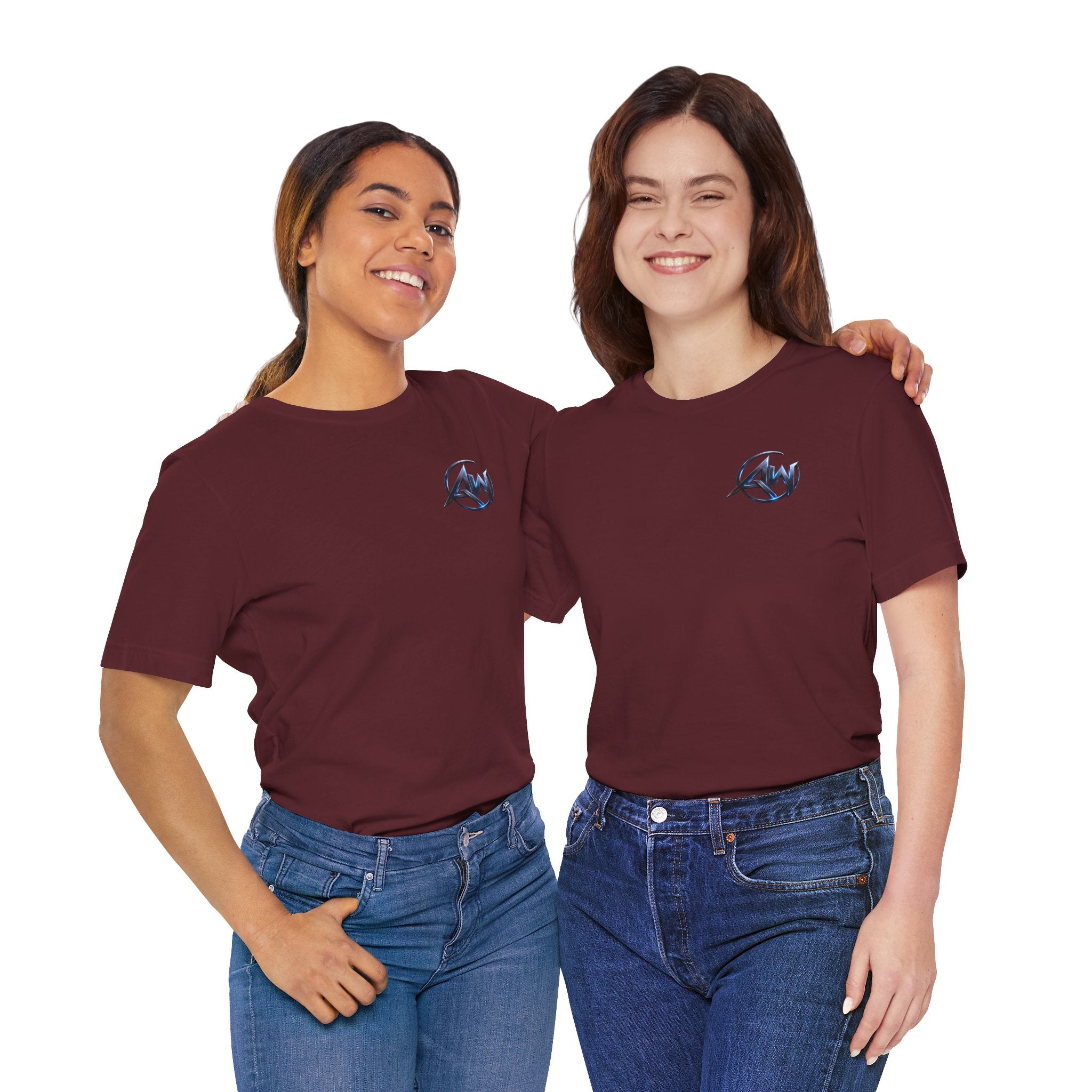 Authentic Cyber Crest Emblem AW Logo Americanwolf Brand Signature Series Soft T-Shirt