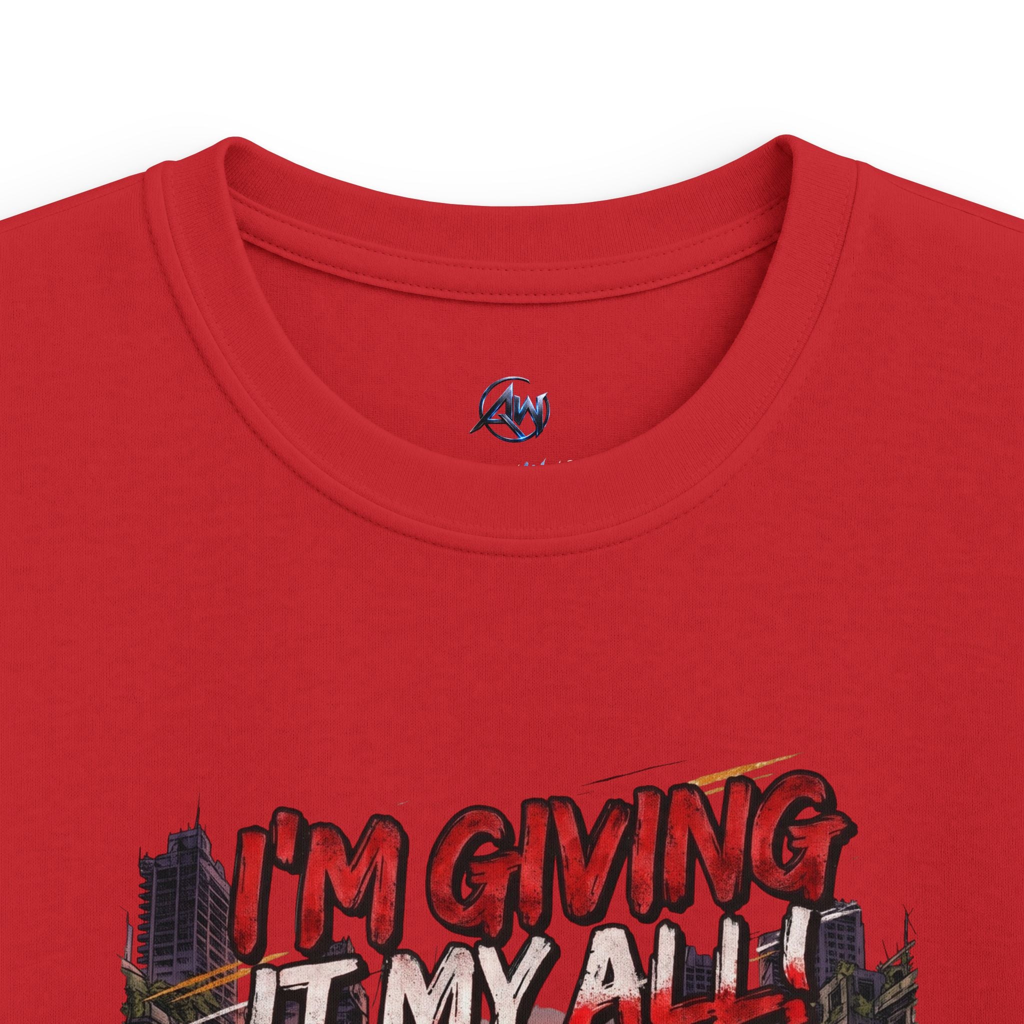 Kids Racing T-Shirt "I'm Giving It My All – Leave Your Mark"