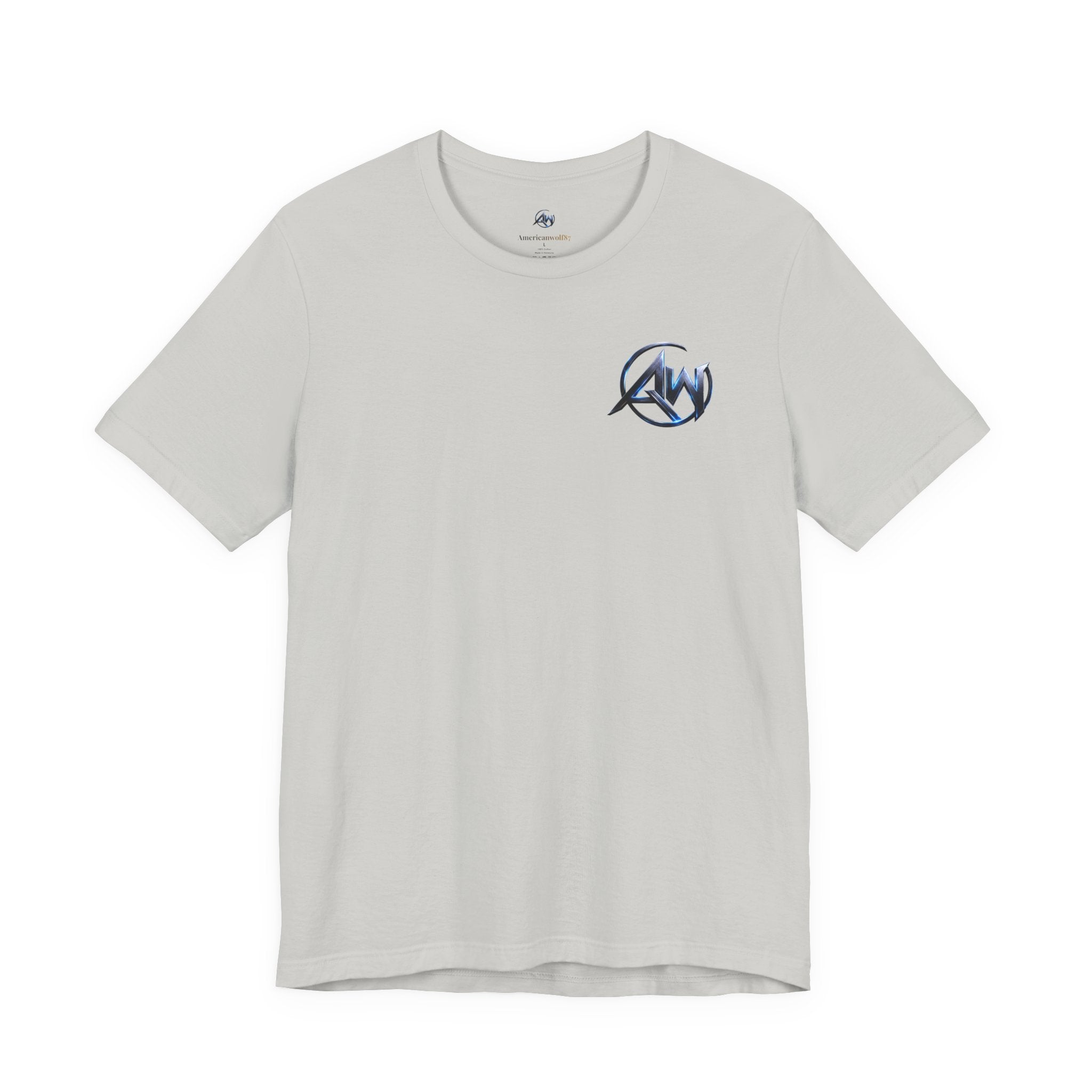 Authentic Cyber Crest Emblem AW Logo Americanwolf Brand Signature Series Soft T-Shirt