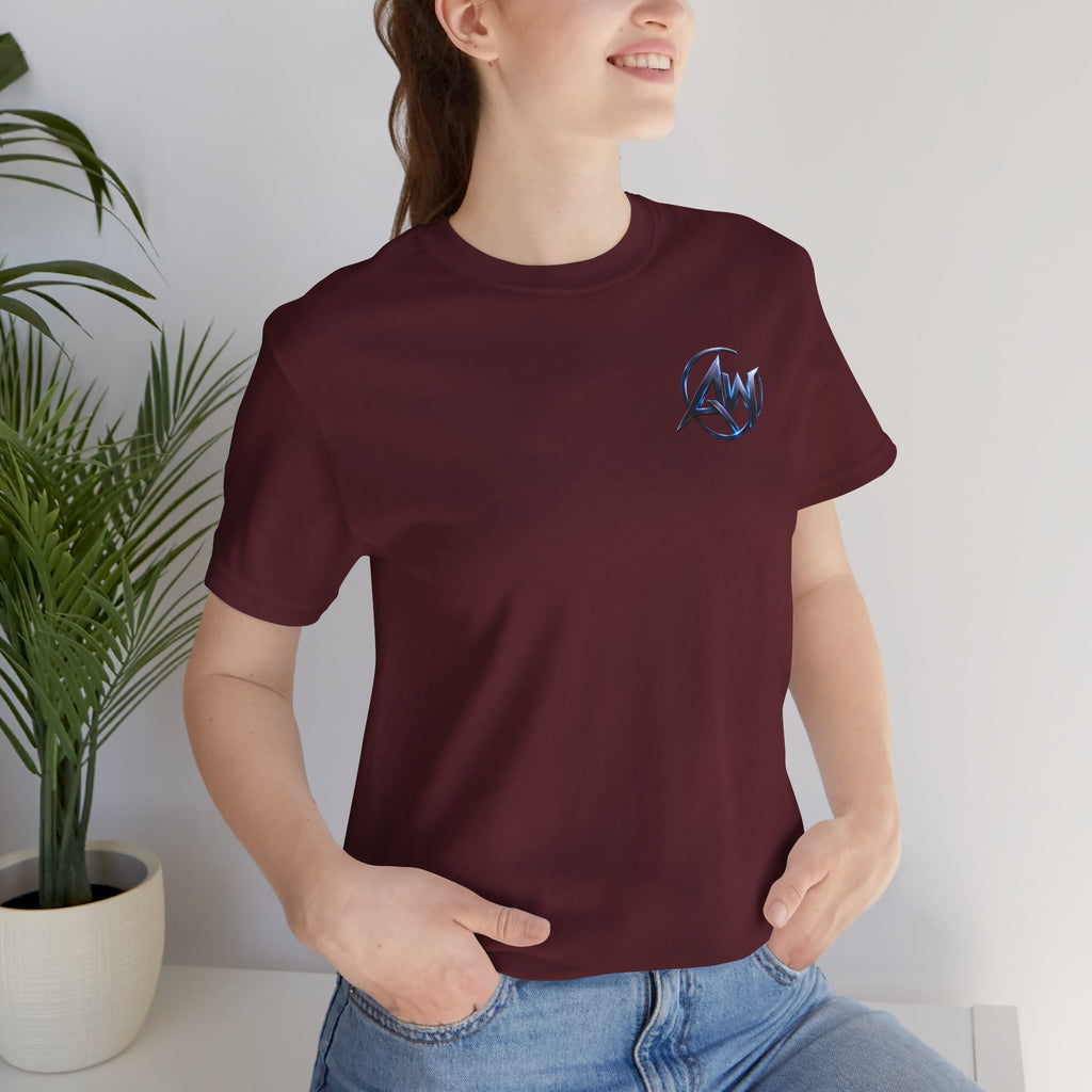Authentic Cyber Crest Emblem AW Logo Americanwolf Brand Signature Series Soft T-Shirt