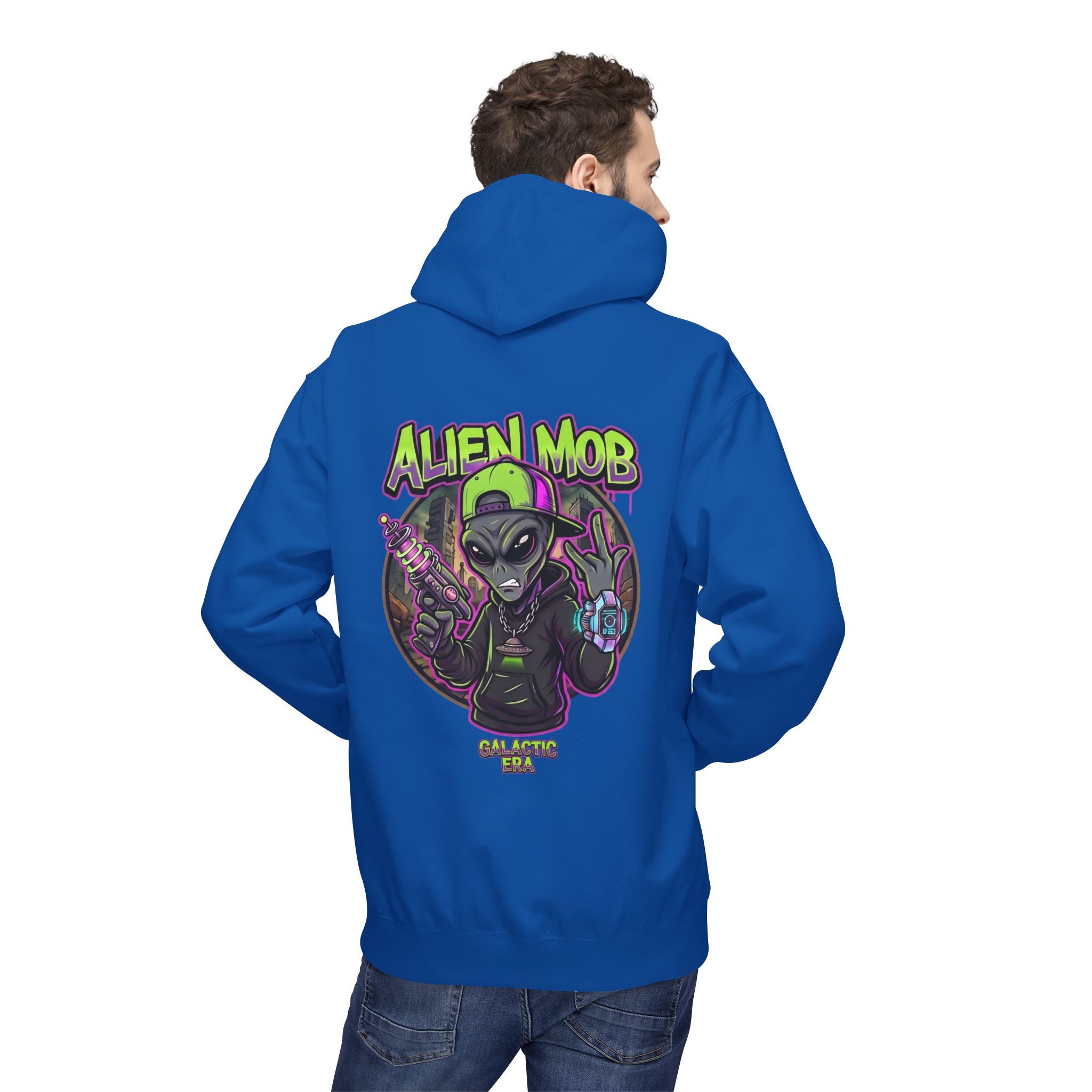 Alien Mob Galactic Era Graphic Alien Hip Hop Pullover Hoodie