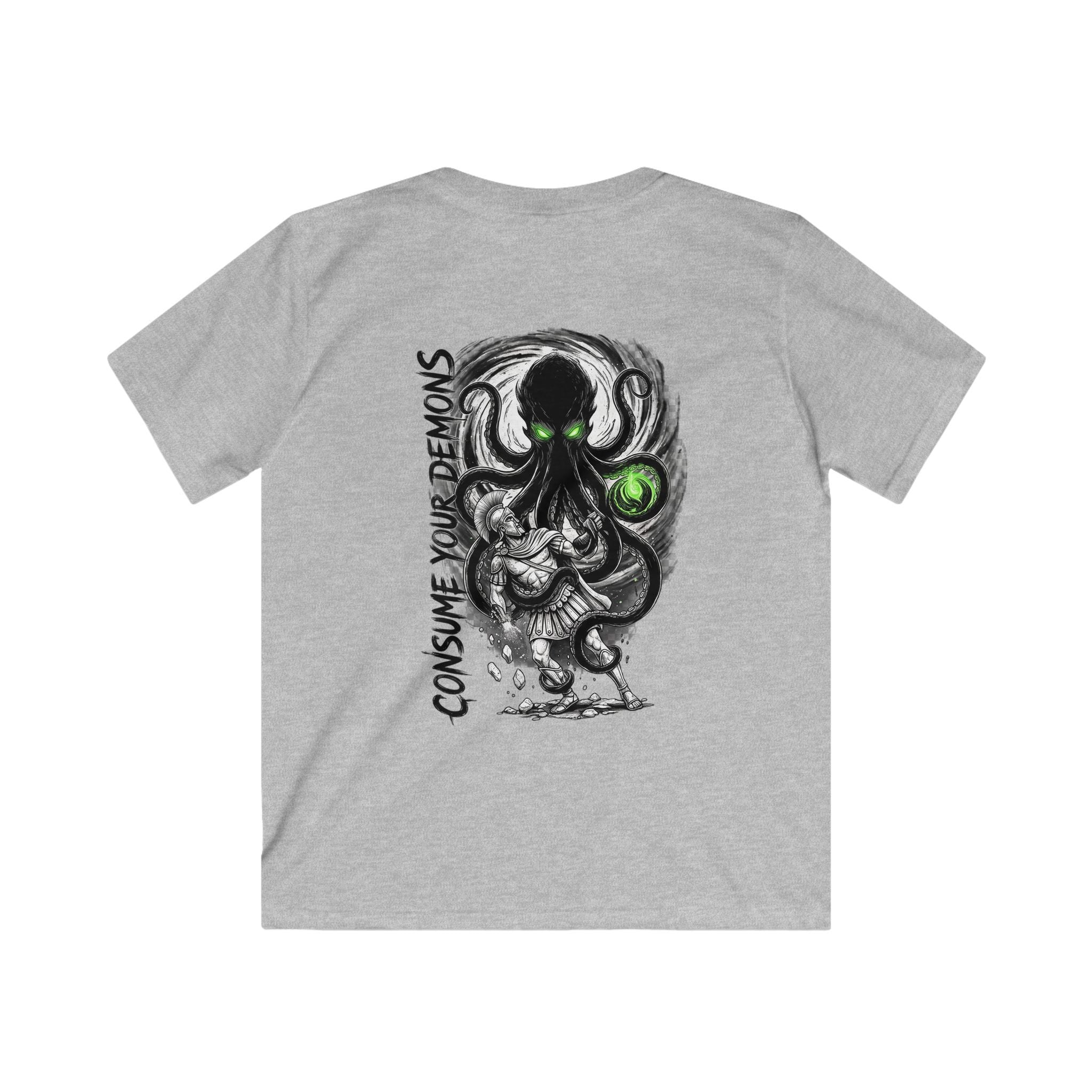 Kids T-Shirt  'Consume Your Demons' The Kraken Octopus Graphic Tee