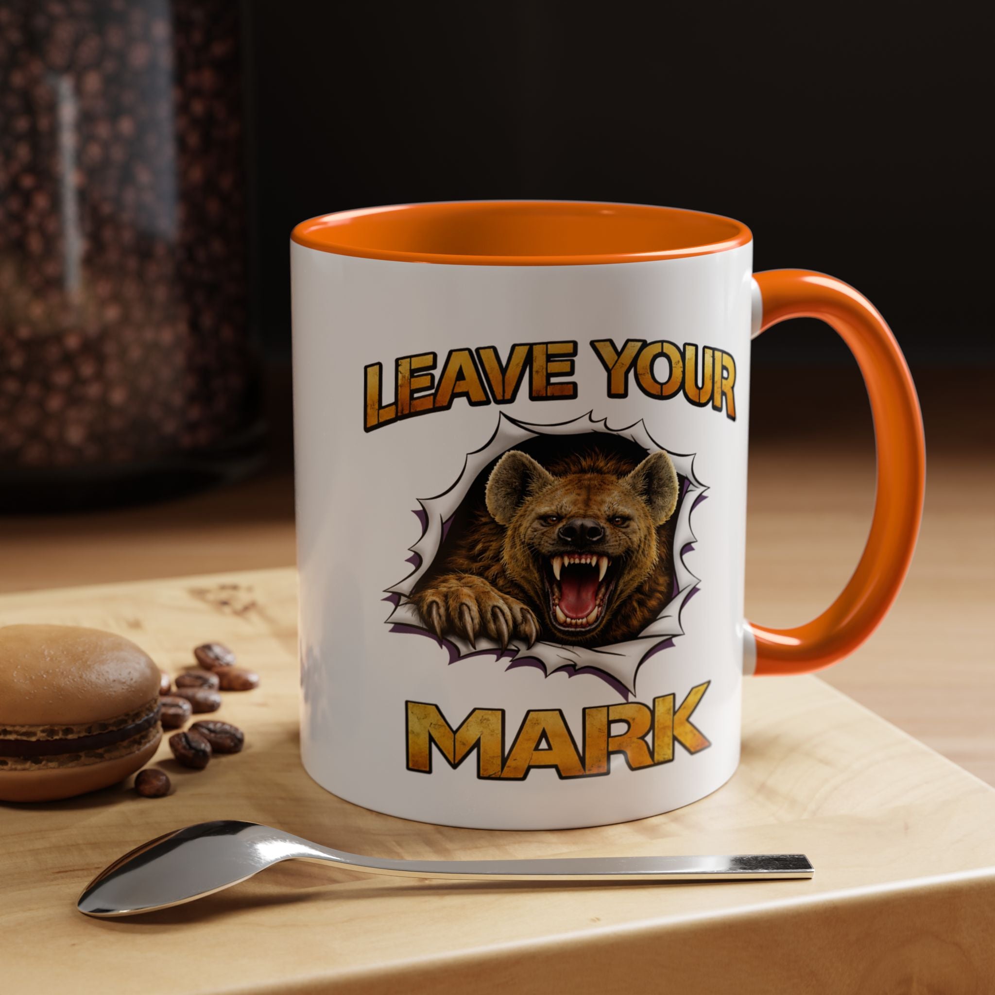 Wild Hyena "Leave Your Mark Fierce Animal Accent Coffee Mug
