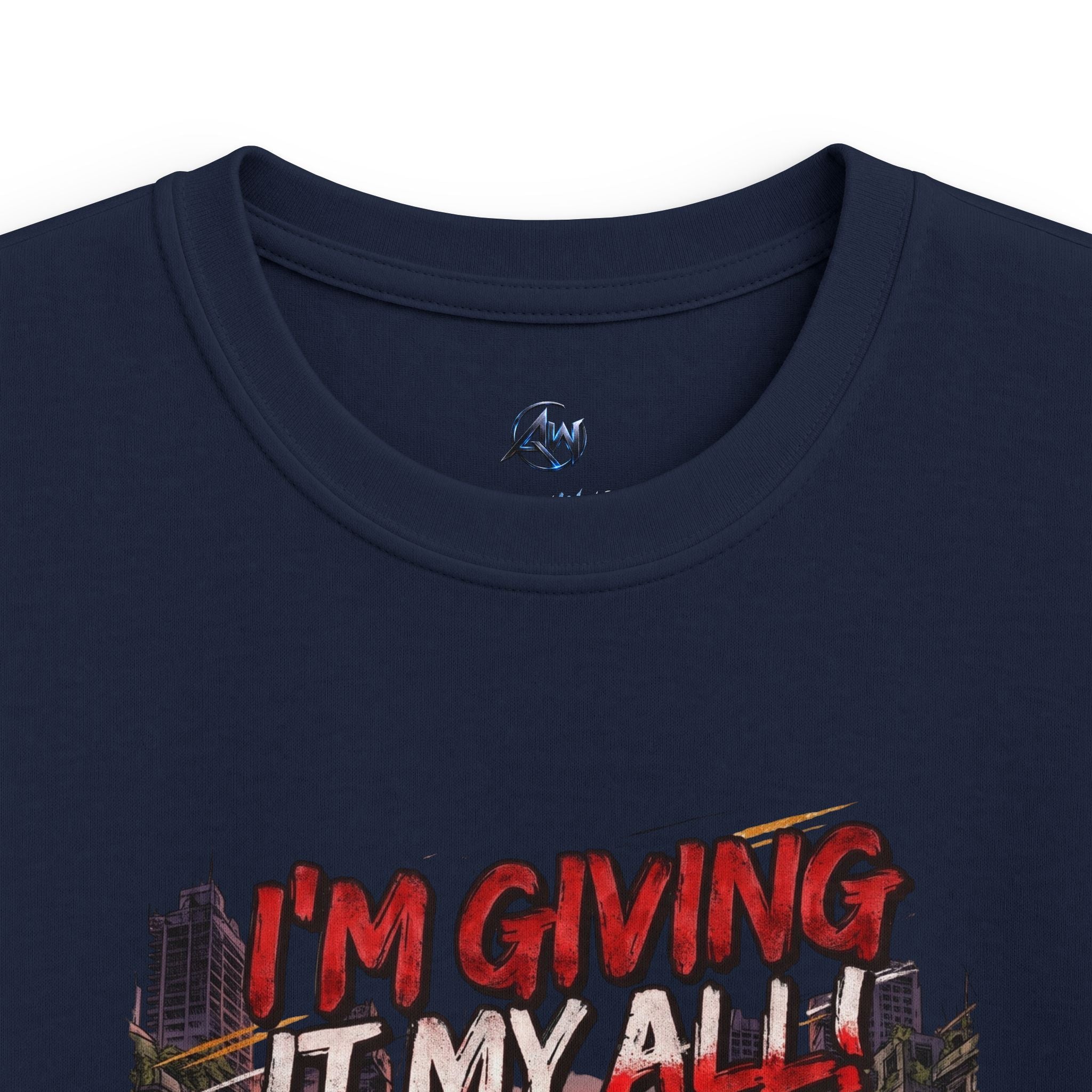 Kids Racing T-Shirt "I'm Giving It My All – Leave Your Mark"