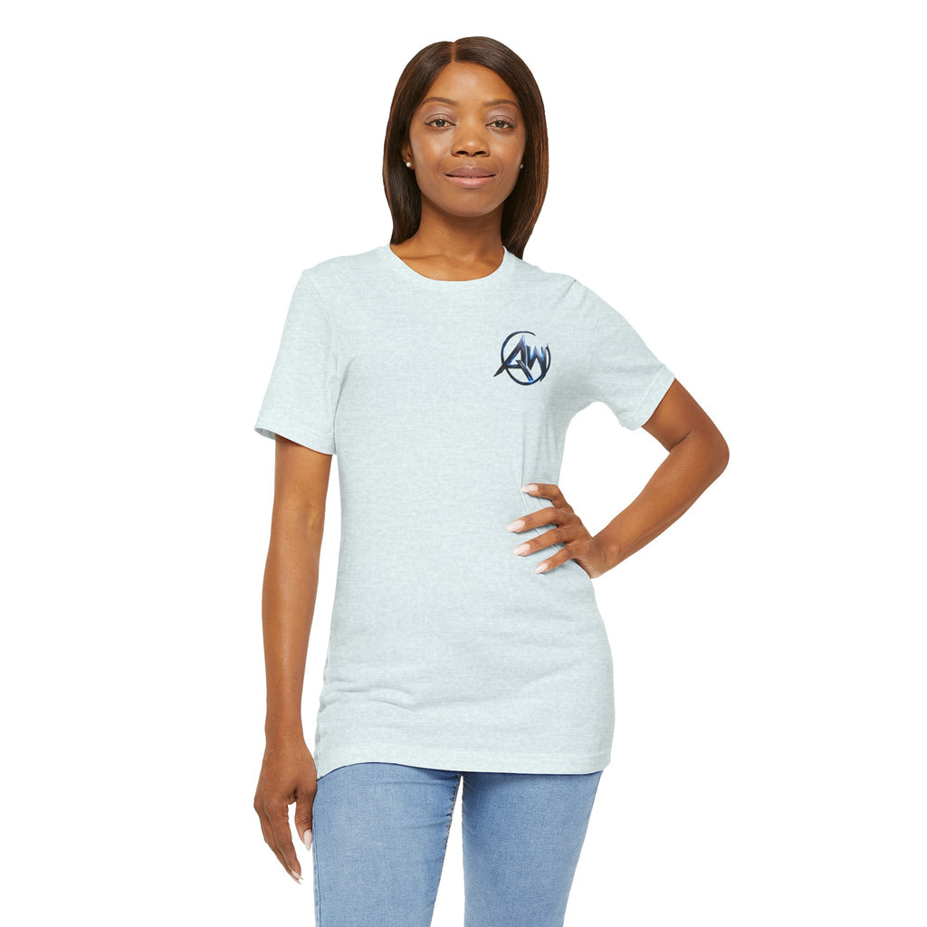 Authentic Cyber Crest Emblem AW Logo Americanwolf Brand Signature Series Soft T-Shirt