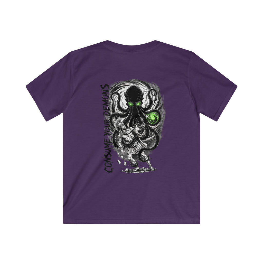 Kids T-Shirt  'Consume Your Demons' The Kraken Octopus Graphic Tee