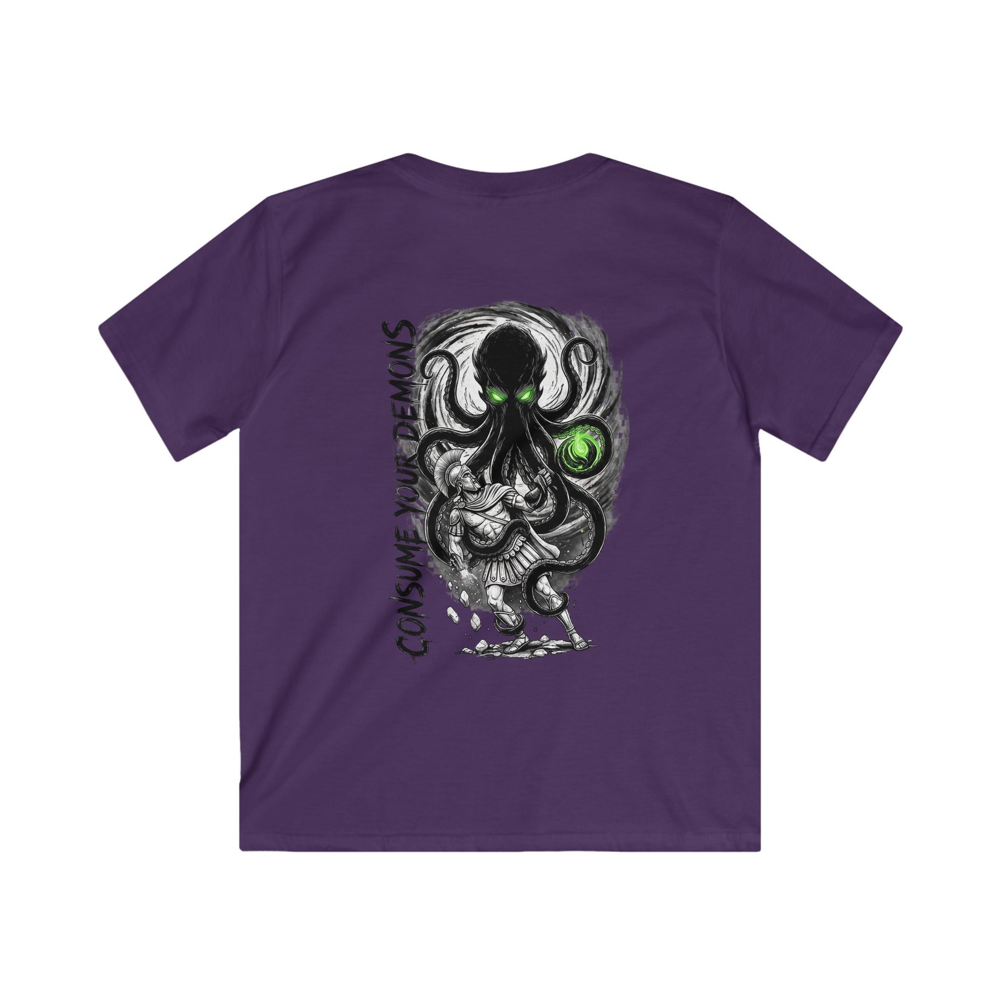 Kids T-Shirt  'Consume Your Demons' The Kraken Octopus Graphic Tee