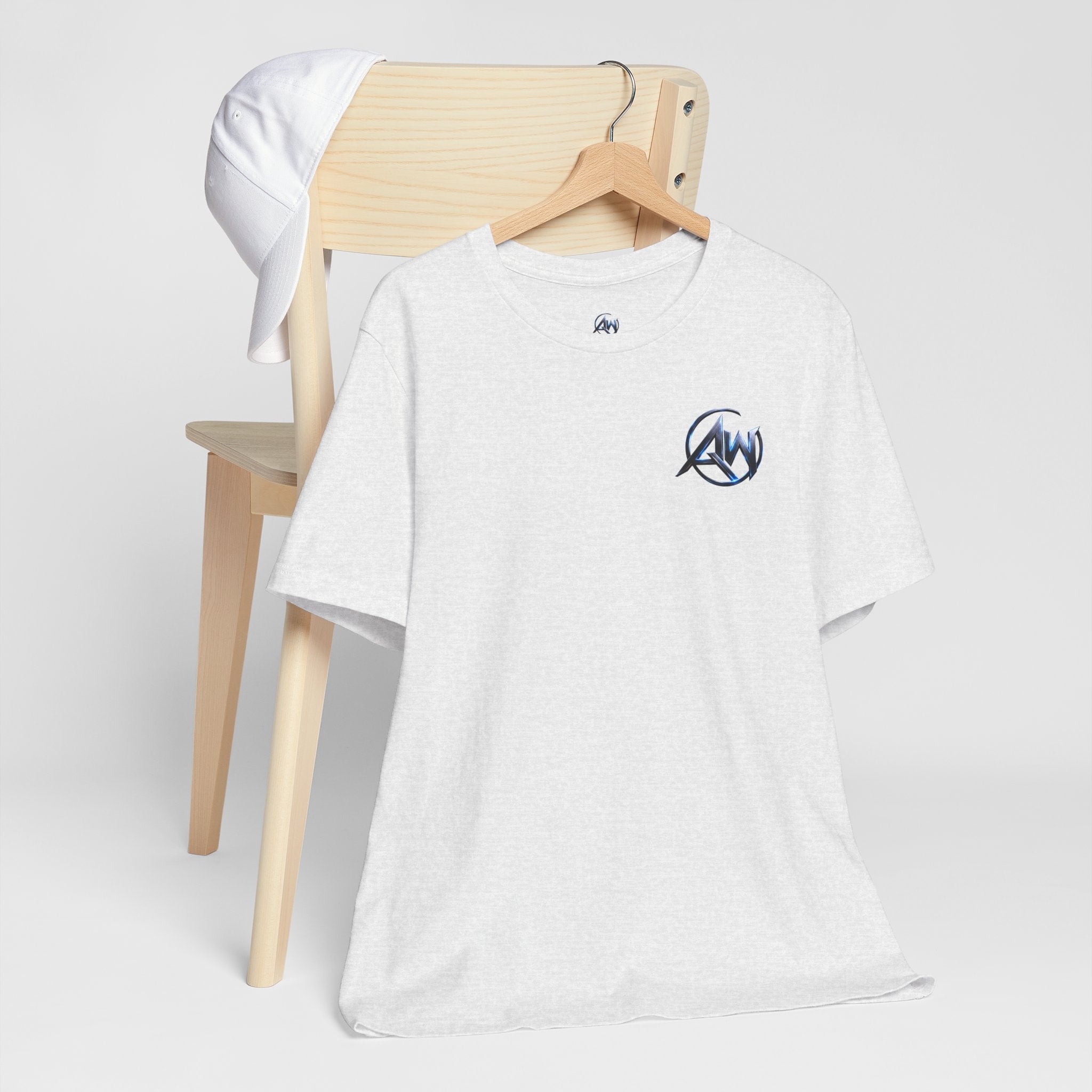 Authentic Cyber Crest Emblem AW Logo Americanwolf Brand Signature Series Soft T-Shirt