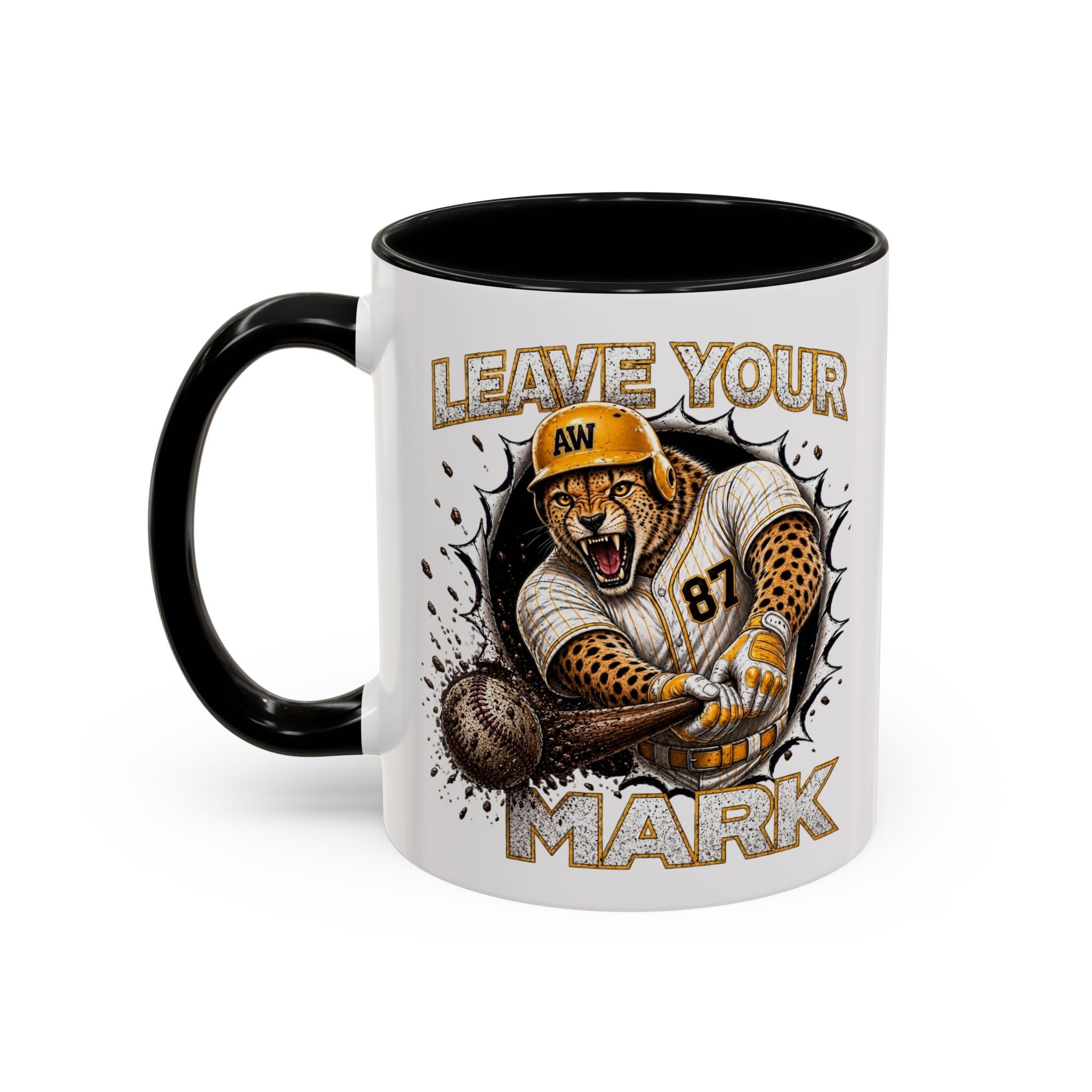 Hyena Baseball Leave Your Mark Baseball Sports Ceramic Accent Coffee Mug