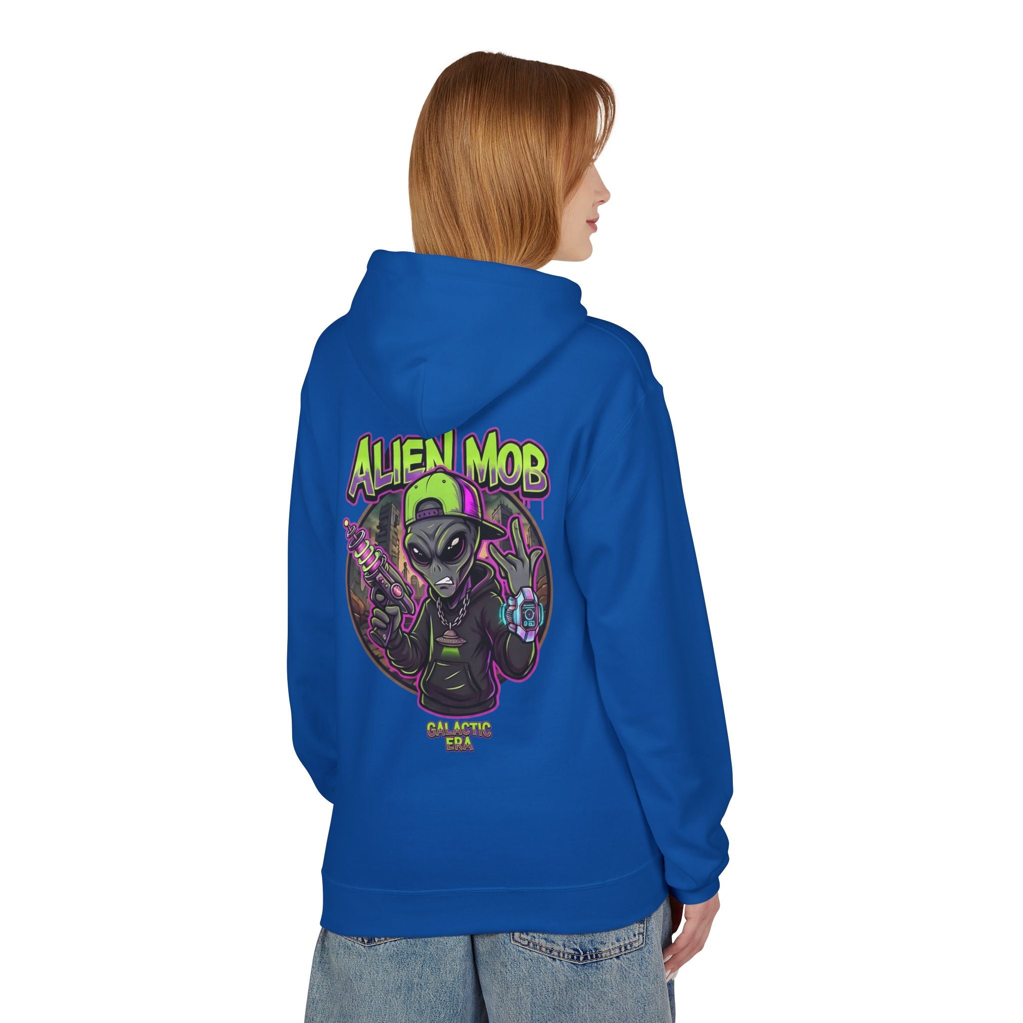 Alien Mob Galactic Era Graphic Alien Hip Hop Pullover Hoodie
