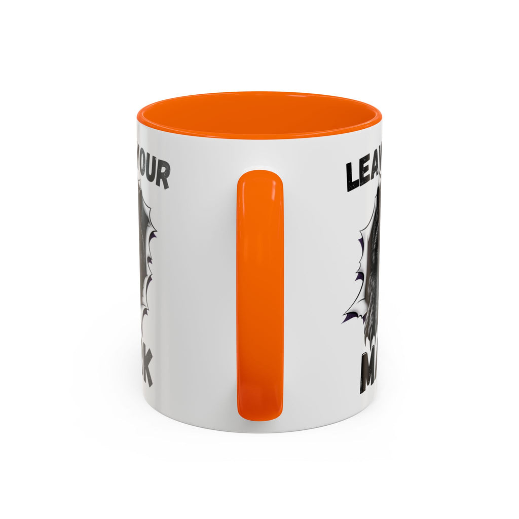Wild Black Wolf "Leave Your Mark" Fierce Animal Accent Coffee Mug