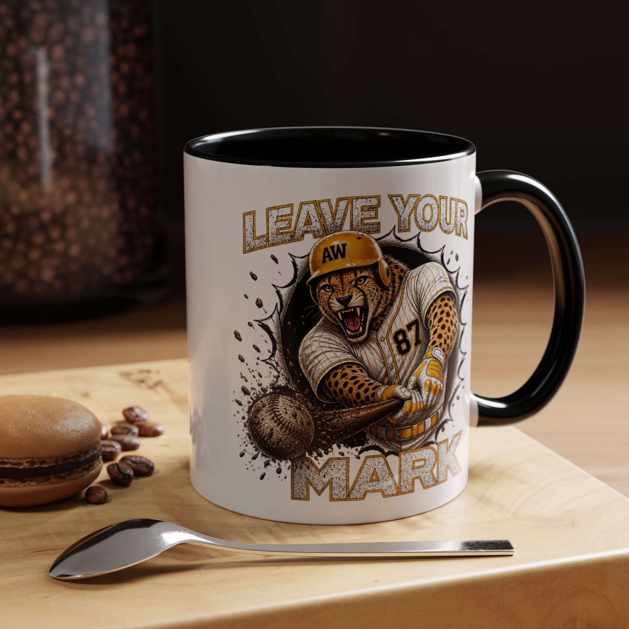 Hyena Baseball Leave Your Mark Baseball Sports Ceramic Accent Coffee Mug