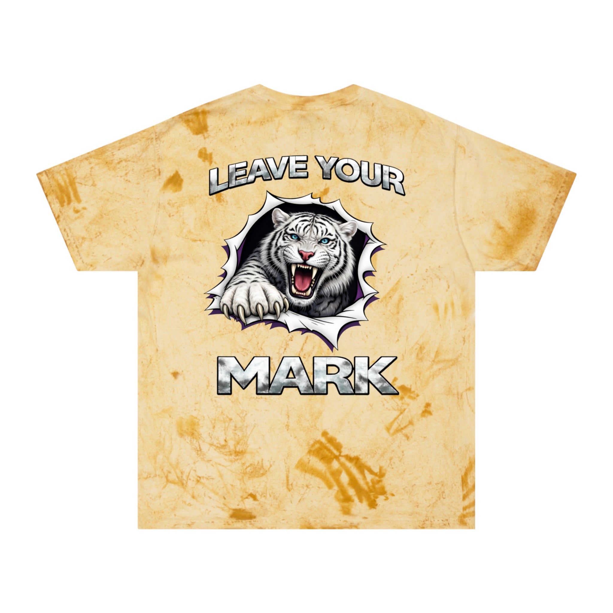 White Tiger 'Leave Your Mark' Tie-Dye Color Blast T-Shirts