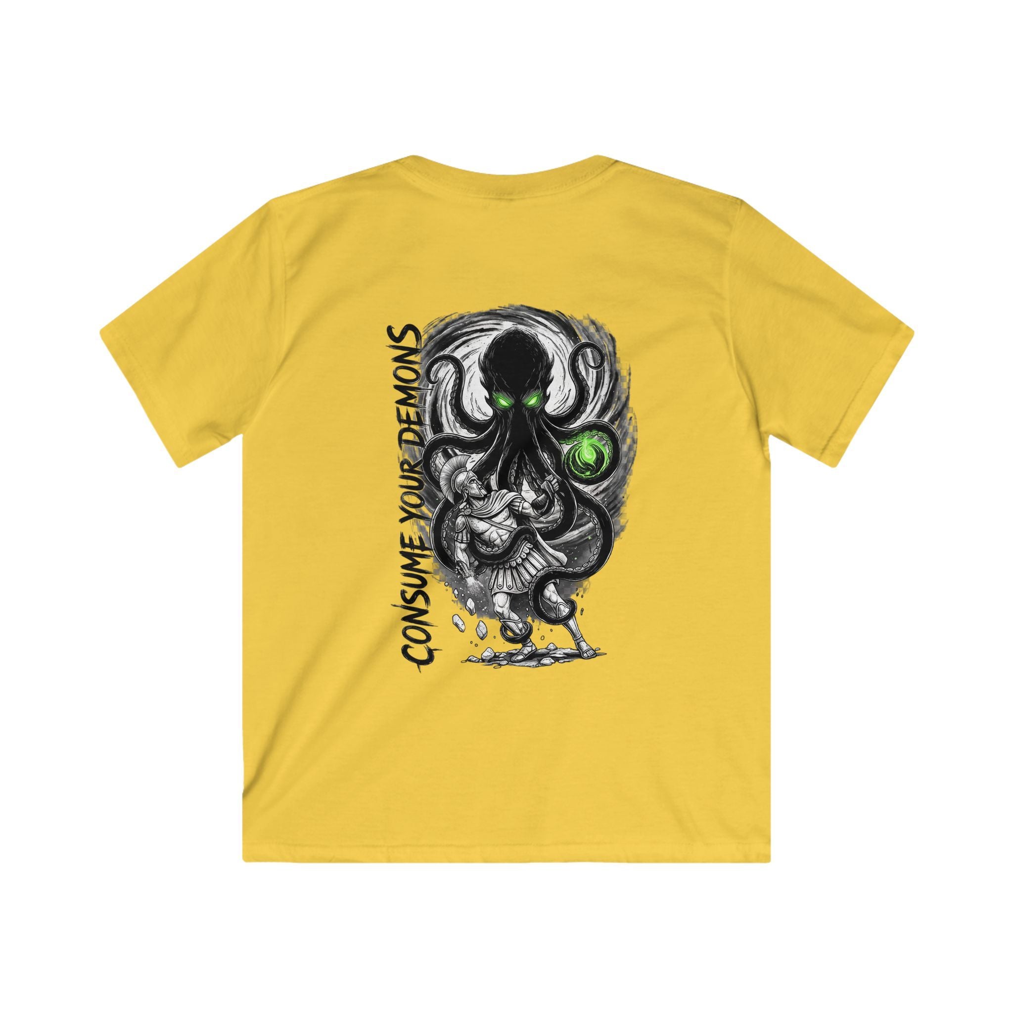 Kids T-Shirt  'Consume Your Demons' The Kraken Octopus Graphic Tee
