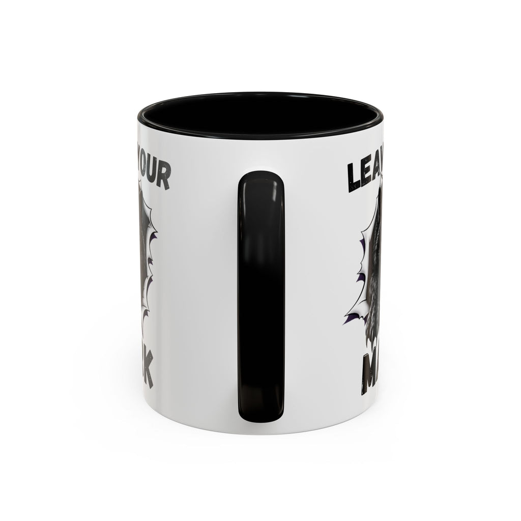 Wild Black Wolf "Leave Your Mark" Fierce Animal Accent Coffee Mug