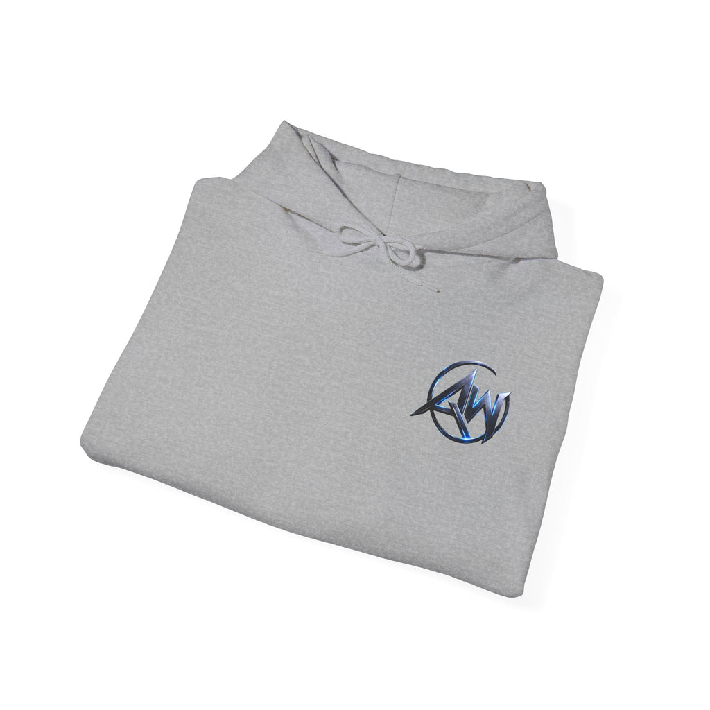 Hyena Baseball Graphic Sports Hoodie  "Leave Your Mark" Cyber Crest AW Signature Emblem Logo Pullover Drawstring Sweater