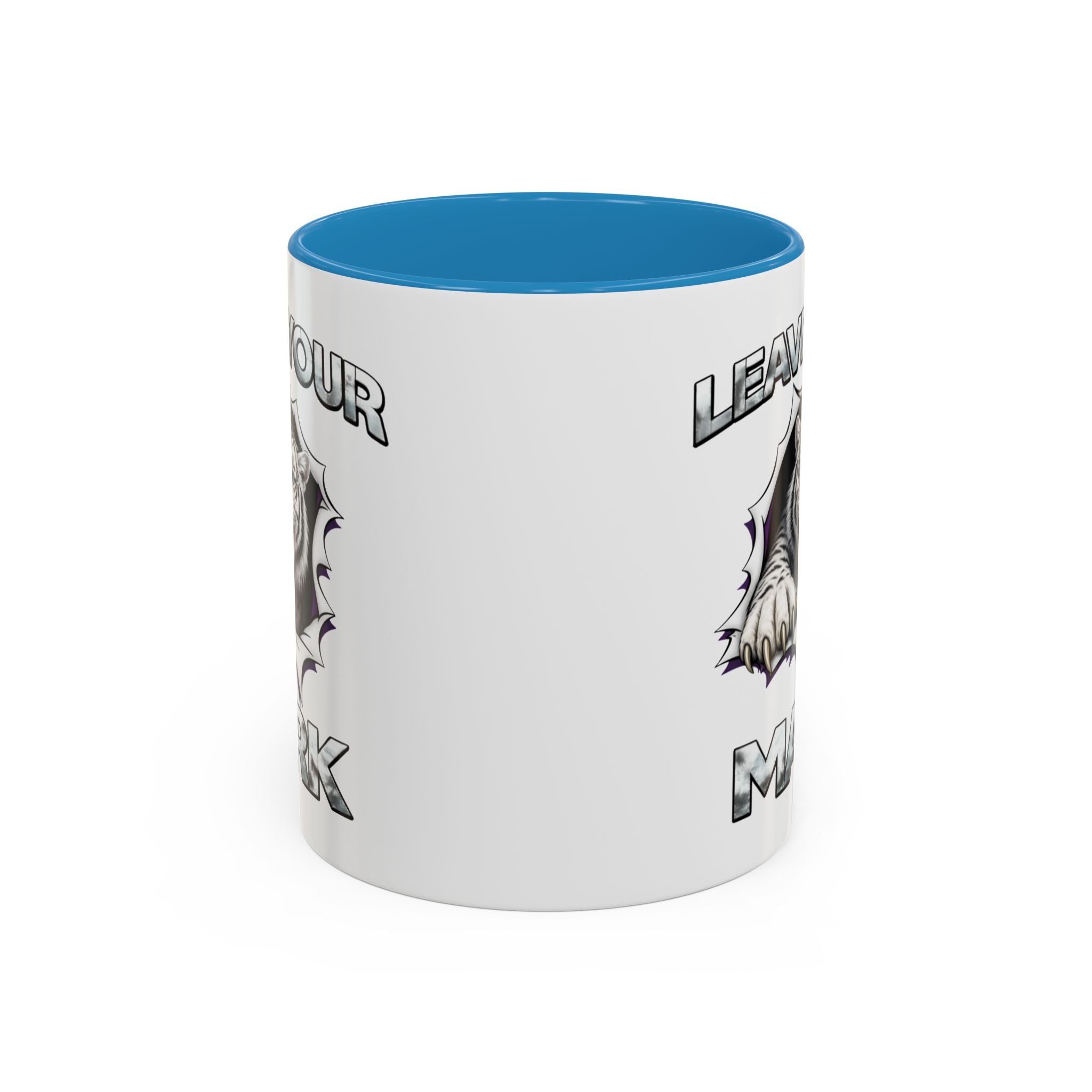 Wild White Tiger "Leave Your Mark" Fierce Animal Accent Coffee Mug