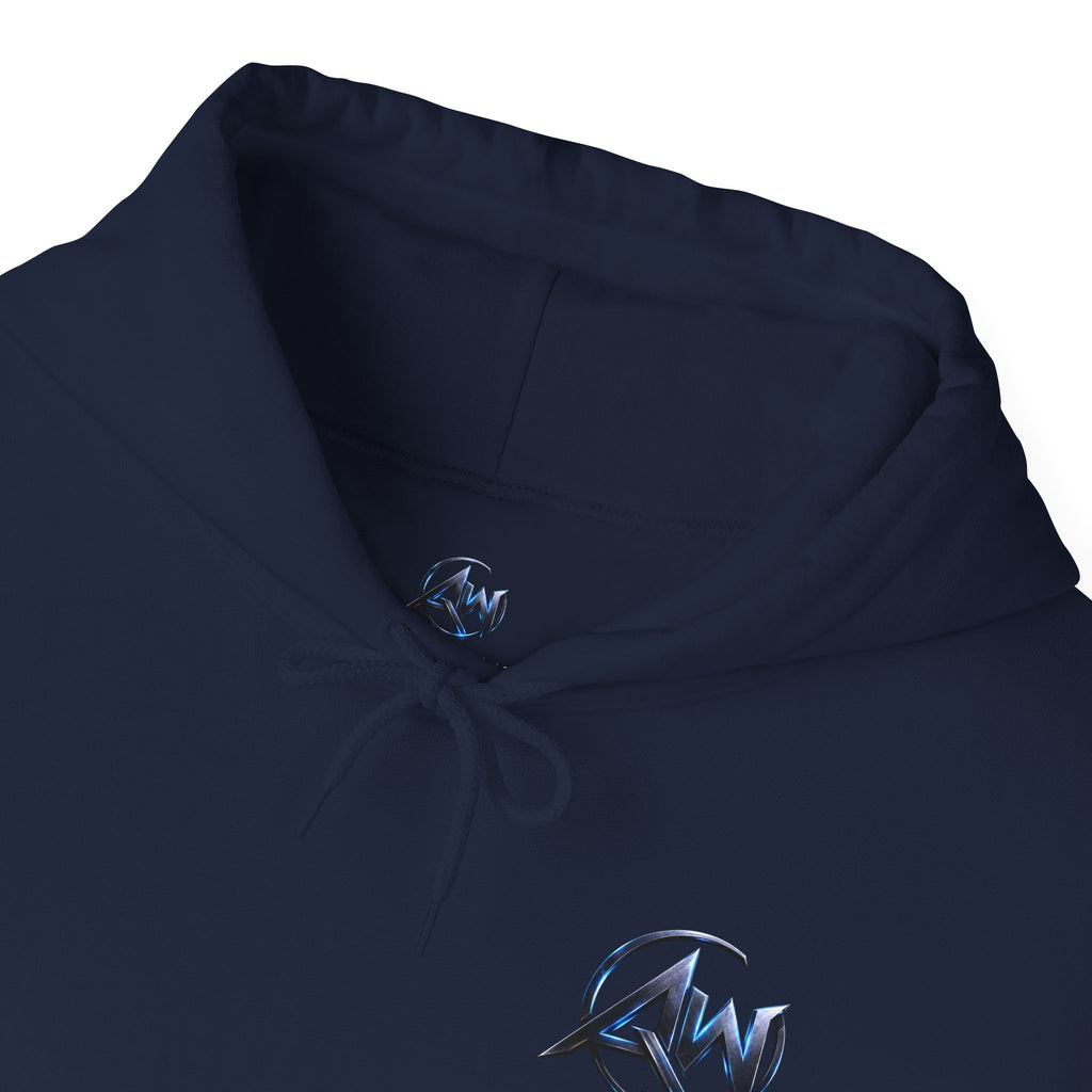 Black Wolf Hoodie "Leave Your Mark" Cyber Crest AW Signature Emblem Pullover drawstring Sweater