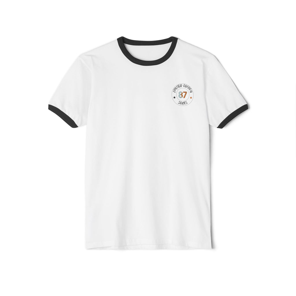 Black Graphic Wolf Ringer T-Shirt "Leave Your Mark" 87 Series Limited Edition