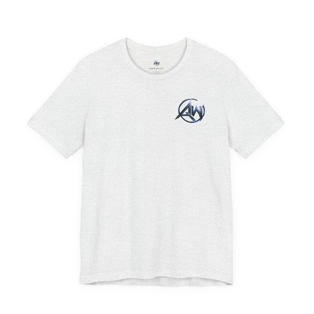 Authentic Cyber Crest Emblem AW Logo Americanwolf Brand Signature Series Soft T-Shirt