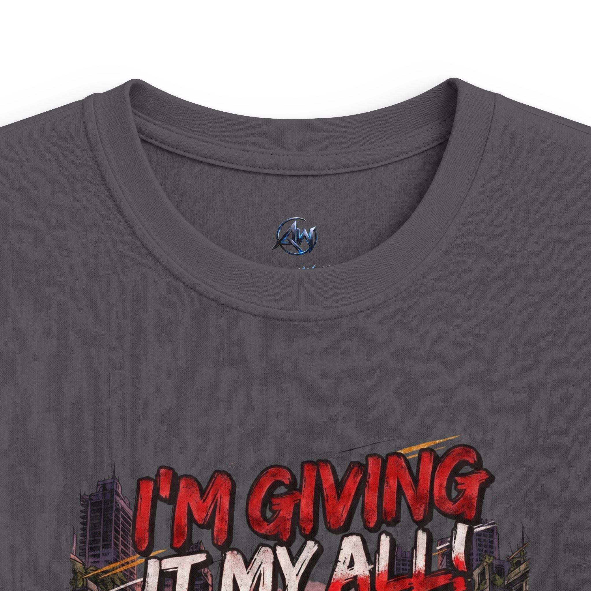 Kids Racing T-Shirt "I'm Giving It My All – Leave Your Mark"