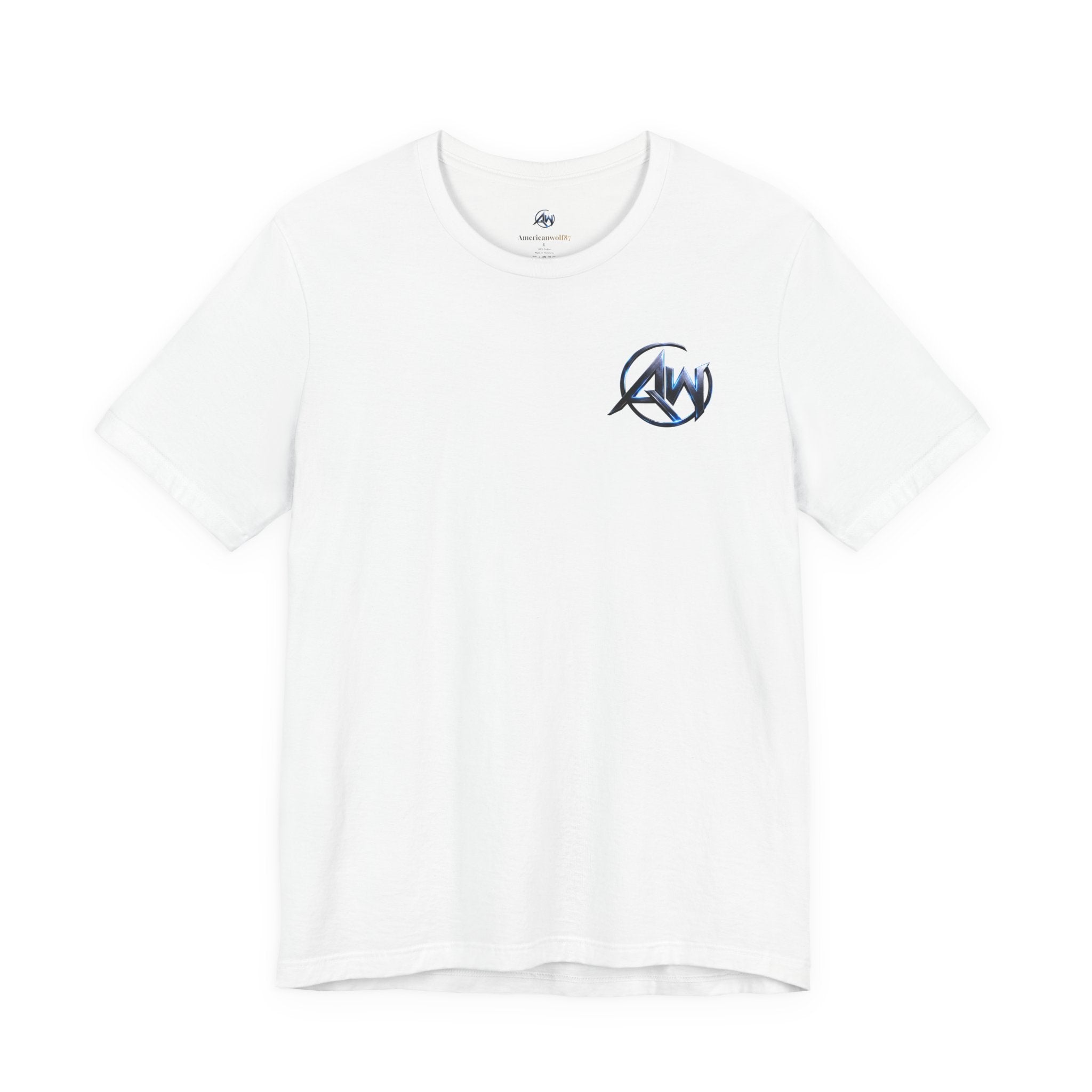 Authentic Cyber Crest Emblem AW Logo Americanwolf Brand Signature Series Soft T-Shirt