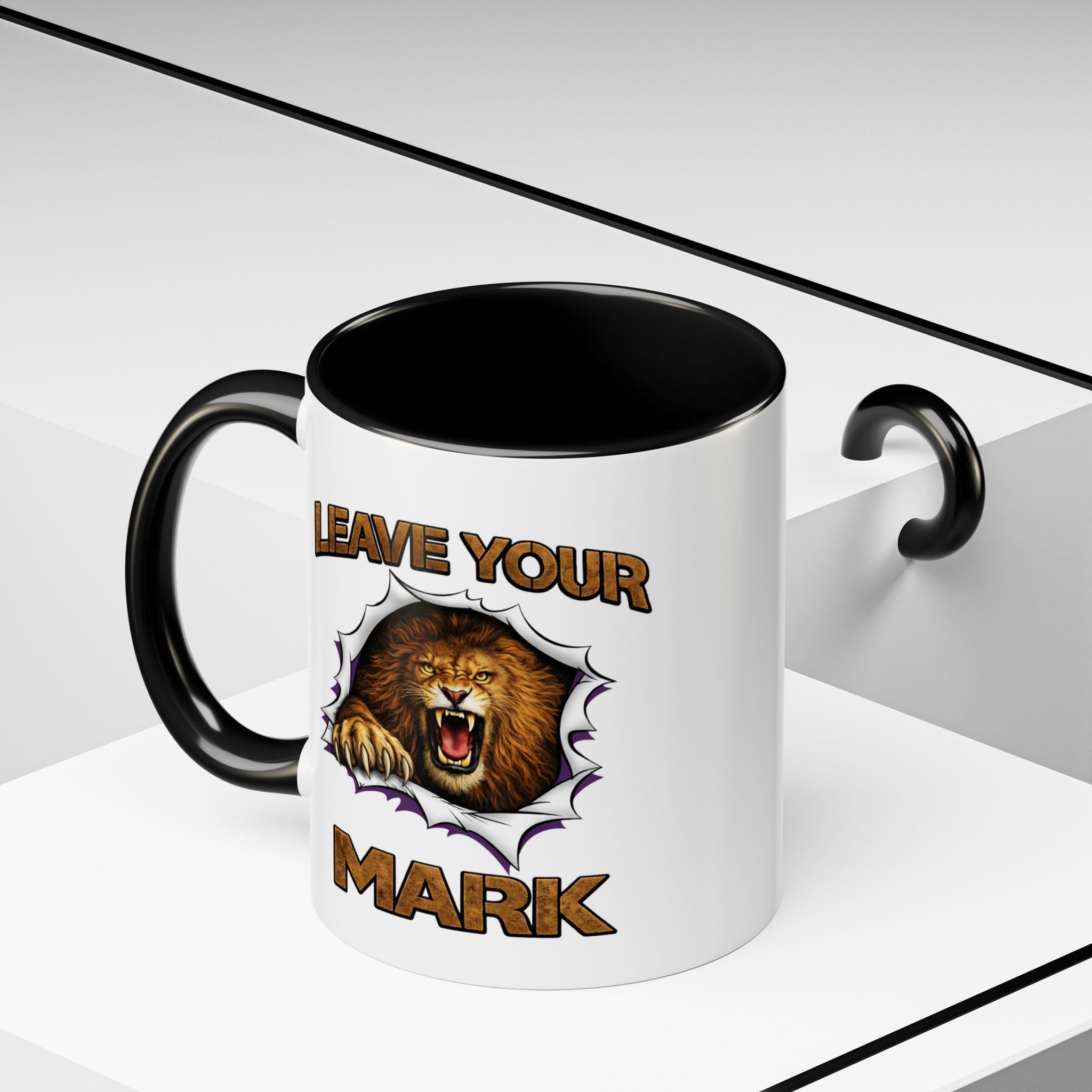 Wild Lion Leave Your Mark Fierce Animal Ceramic Accent Coffee Mug