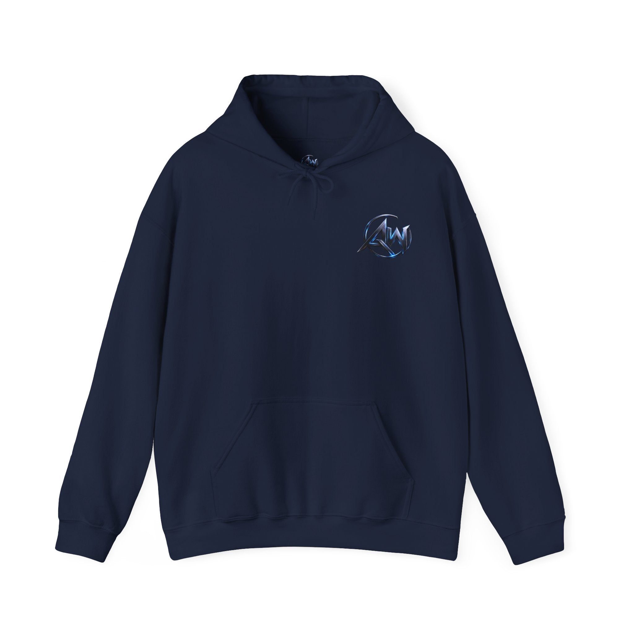 Black Wolf Hoodie "Leave Your Mark" Cyber Crest AW Signature Emblem Pullover drawstring Sweater