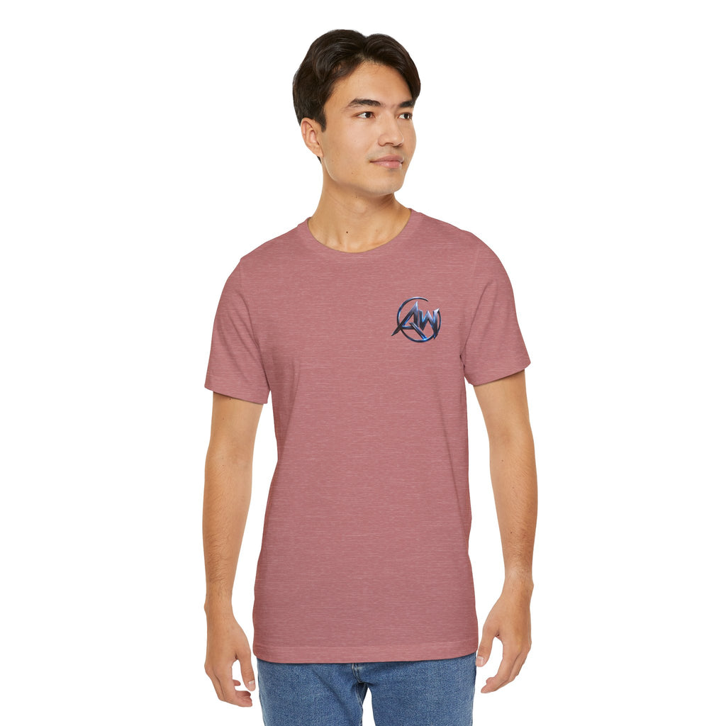 Authentic Cyber Crest Emblem AW Logo Americanwolf Brand Signature Series Soft T-Shirt