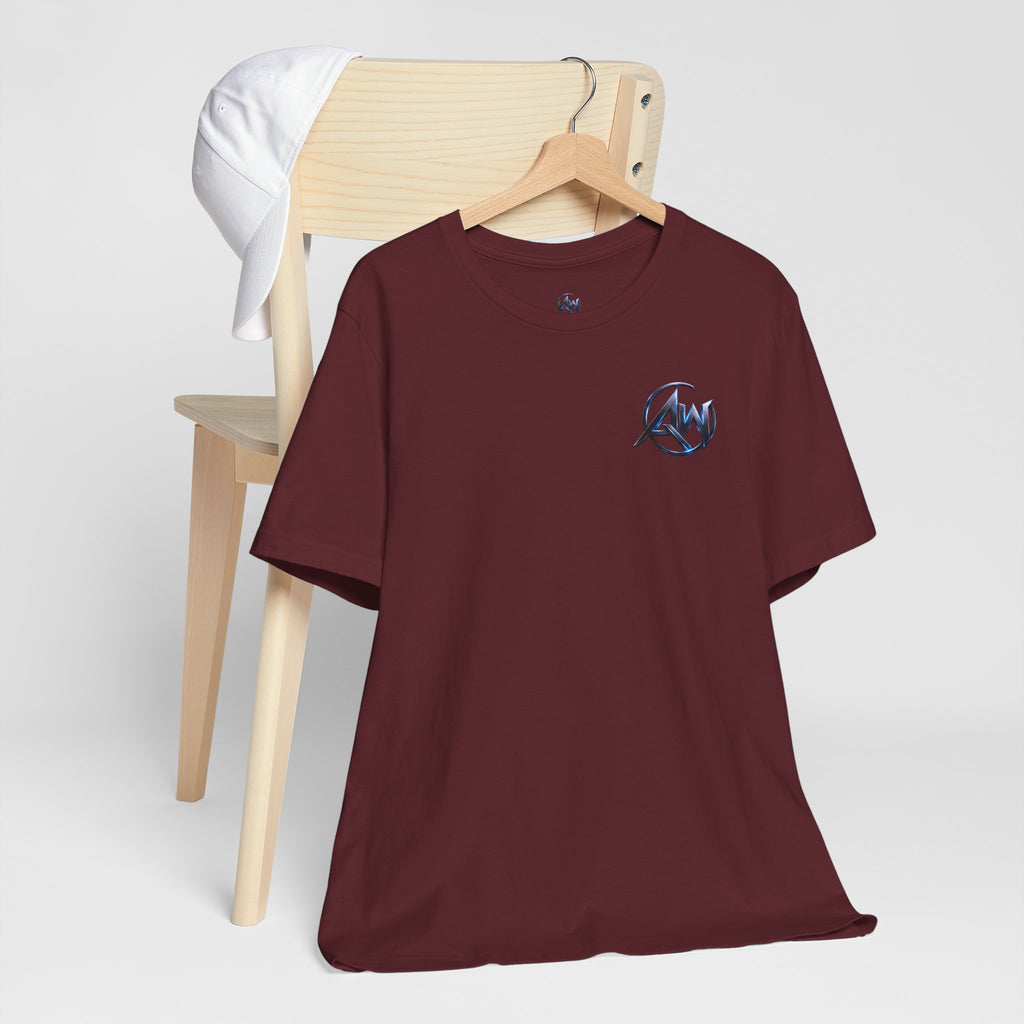 Authentic Cyber Crest Emblem AW Logo Americanwolf Brand Signature Series Soft T-Shirt