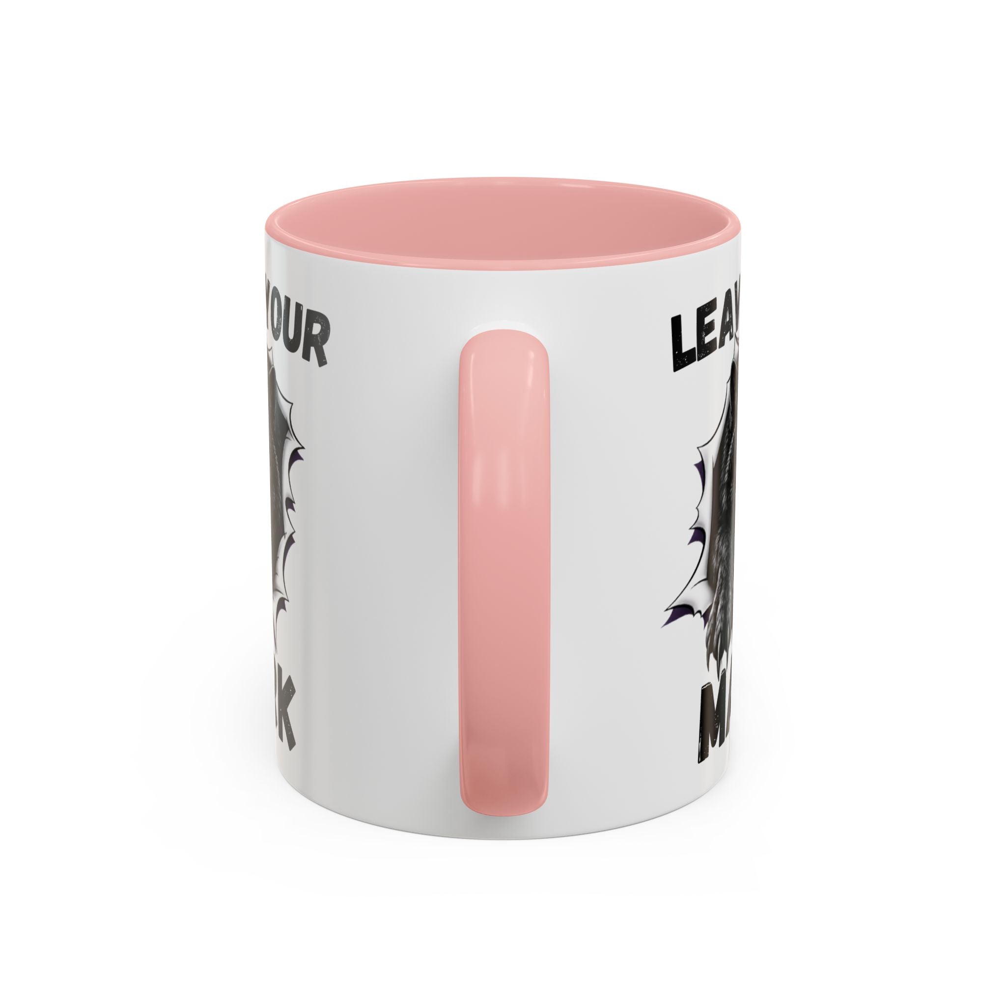 Wild Black Wolf "Leave Your Mark" Fierce Animal Accent Coffee Mug