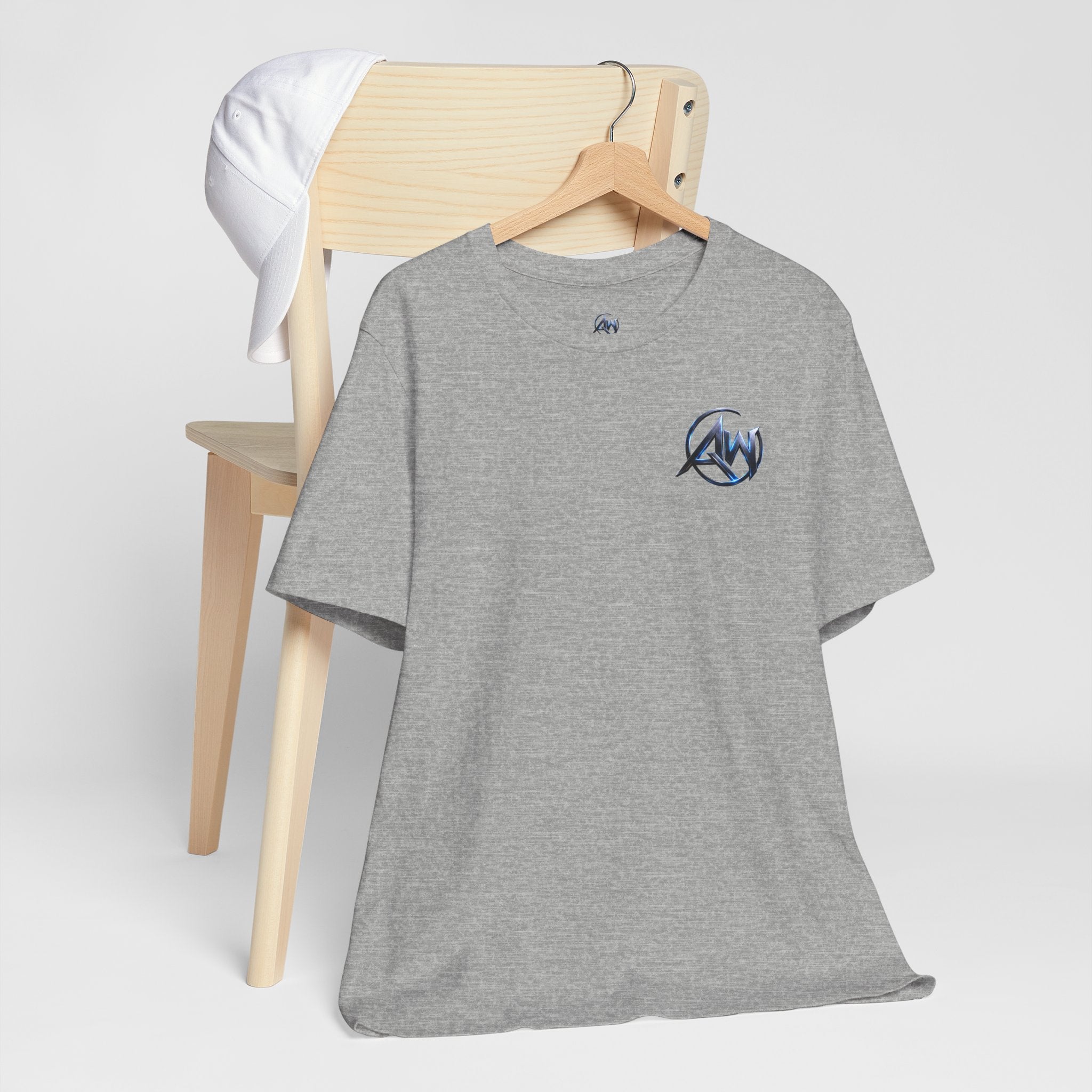 Authentic Cyber Crest Emblem AW Logo Americanwolf Brand Signature Series Soft T-Shirt